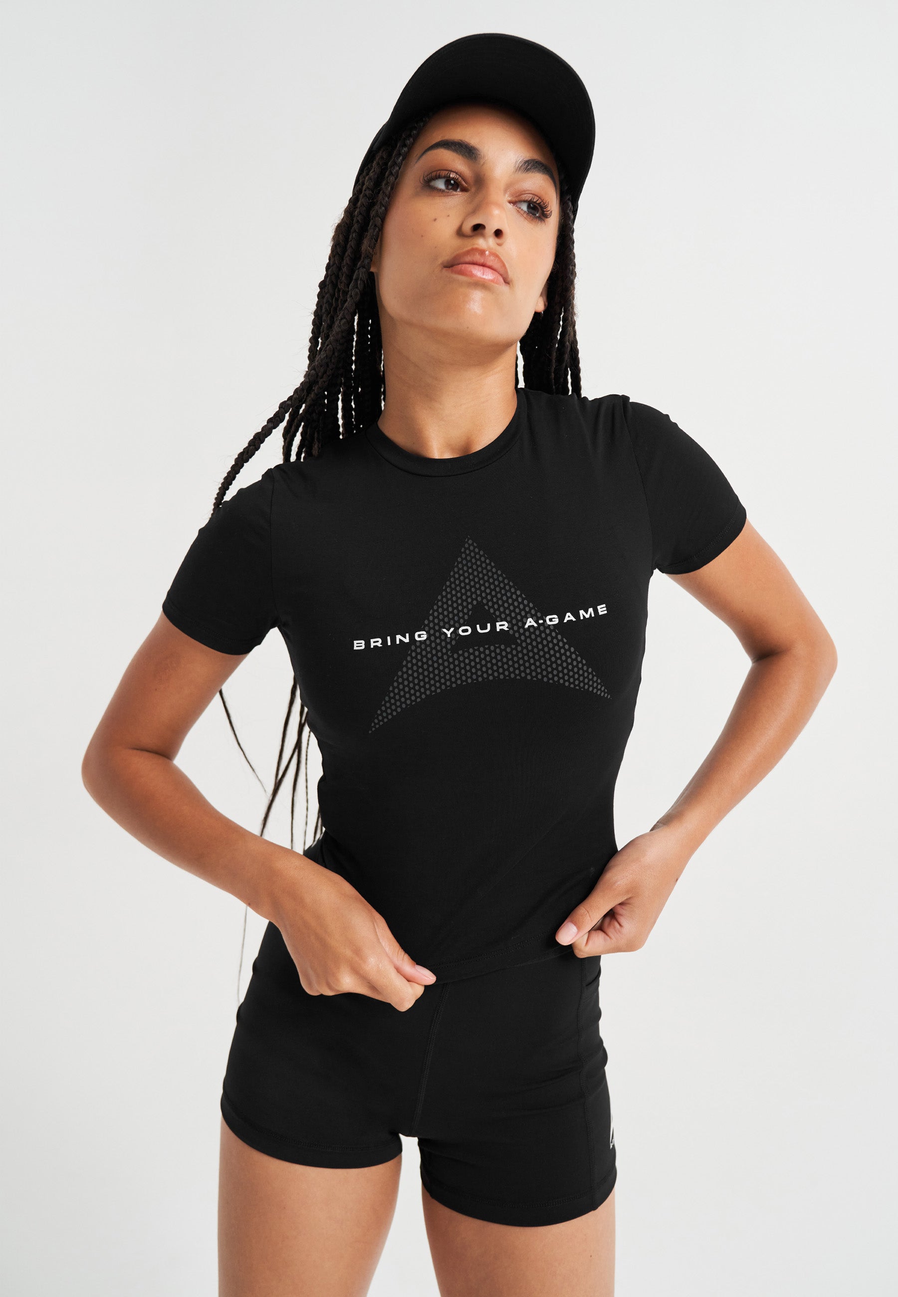 T-SHIRT À MANCHES COURTES A-GAME BRING YOUR A-GAME POUR FEMME - NOIR