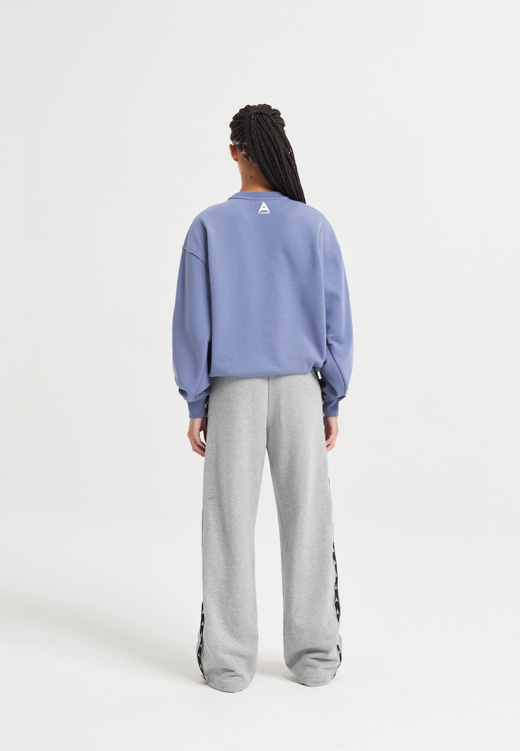 Felpa con logo in ciniglia A-Game da donna - Blu elementare