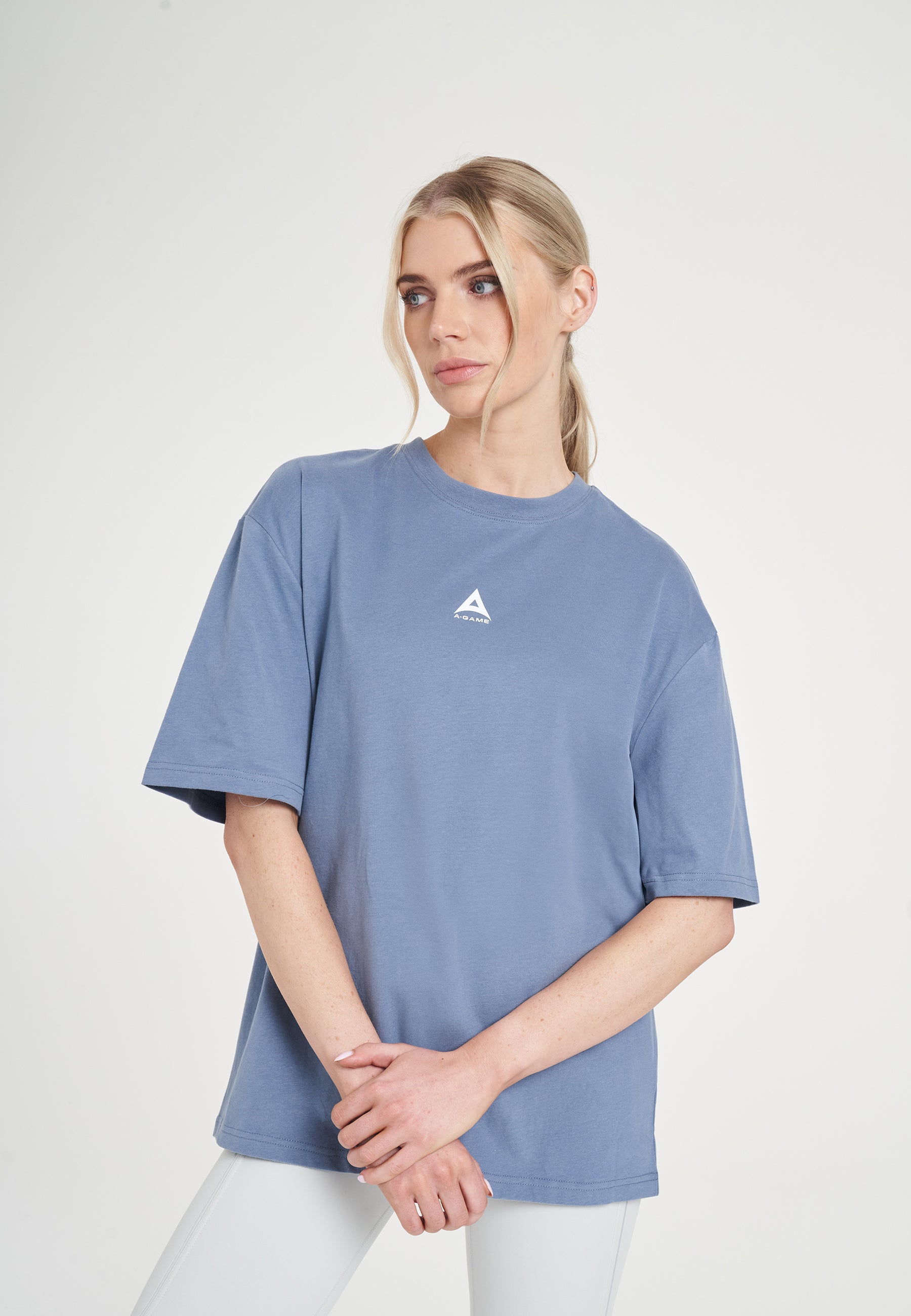 T-SHIRT DÉCONTRACTÉ GRAPHIQUE A-GAME STAR POUR FEMMES - BLEU ÉLÉMENTAIRE