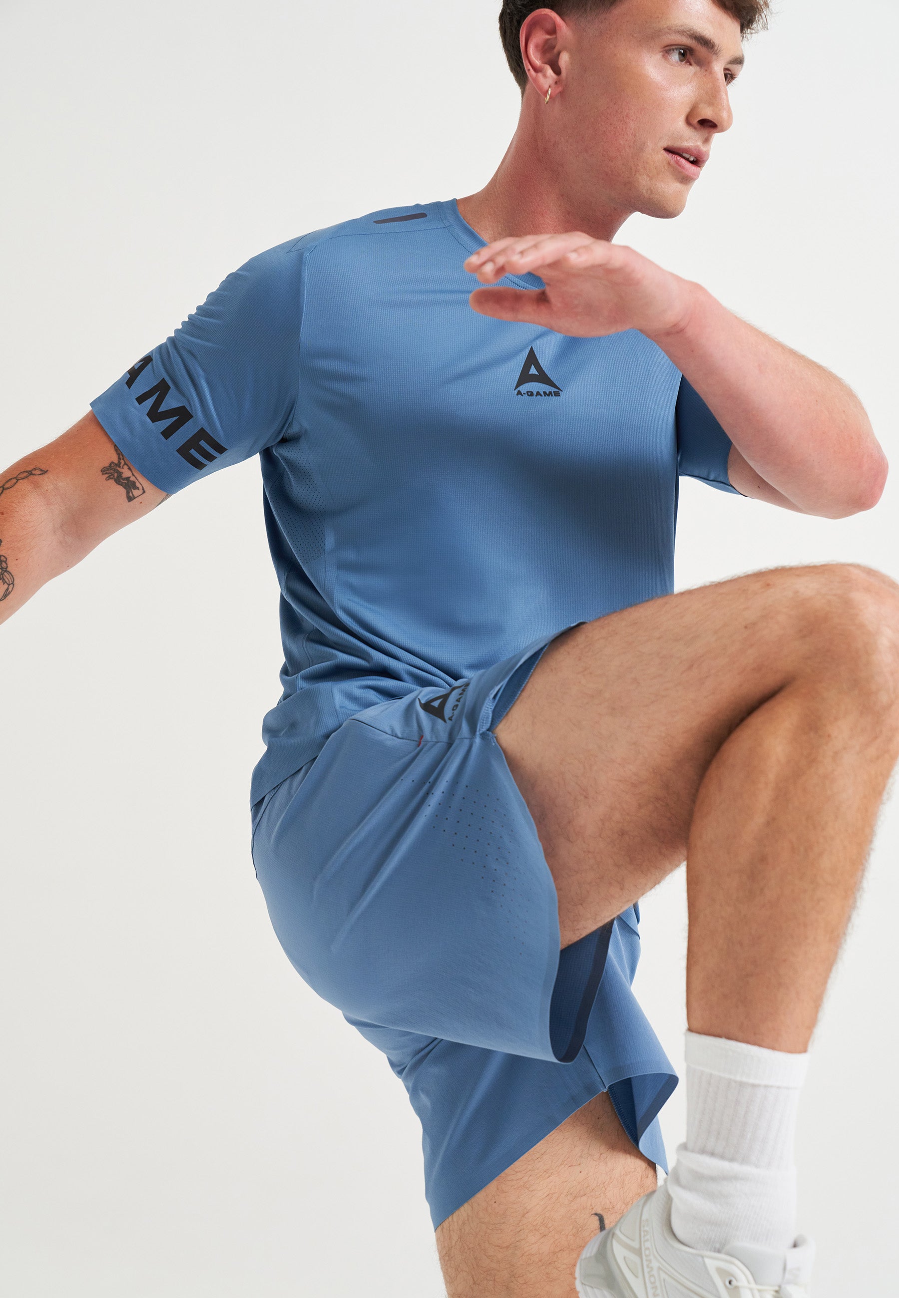 SHORT D'ENTRAÎNEMENT A-GAME POUR HOMMES - BLEU OCÉAN