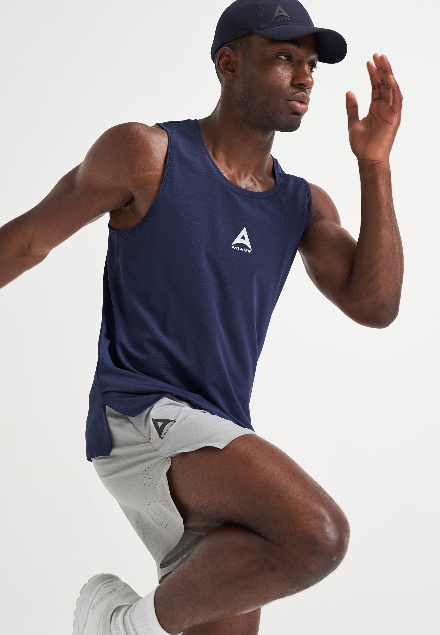 Canotta da allenamento A-Game da uomo - Blu scuro