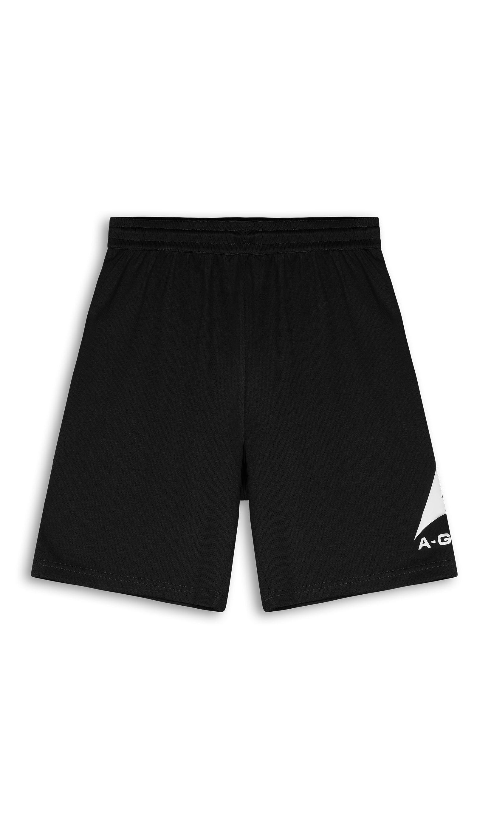 SHORT DE BASKET-BALL AVEC LOGO A-GAME POUR HOMMES - NOIR