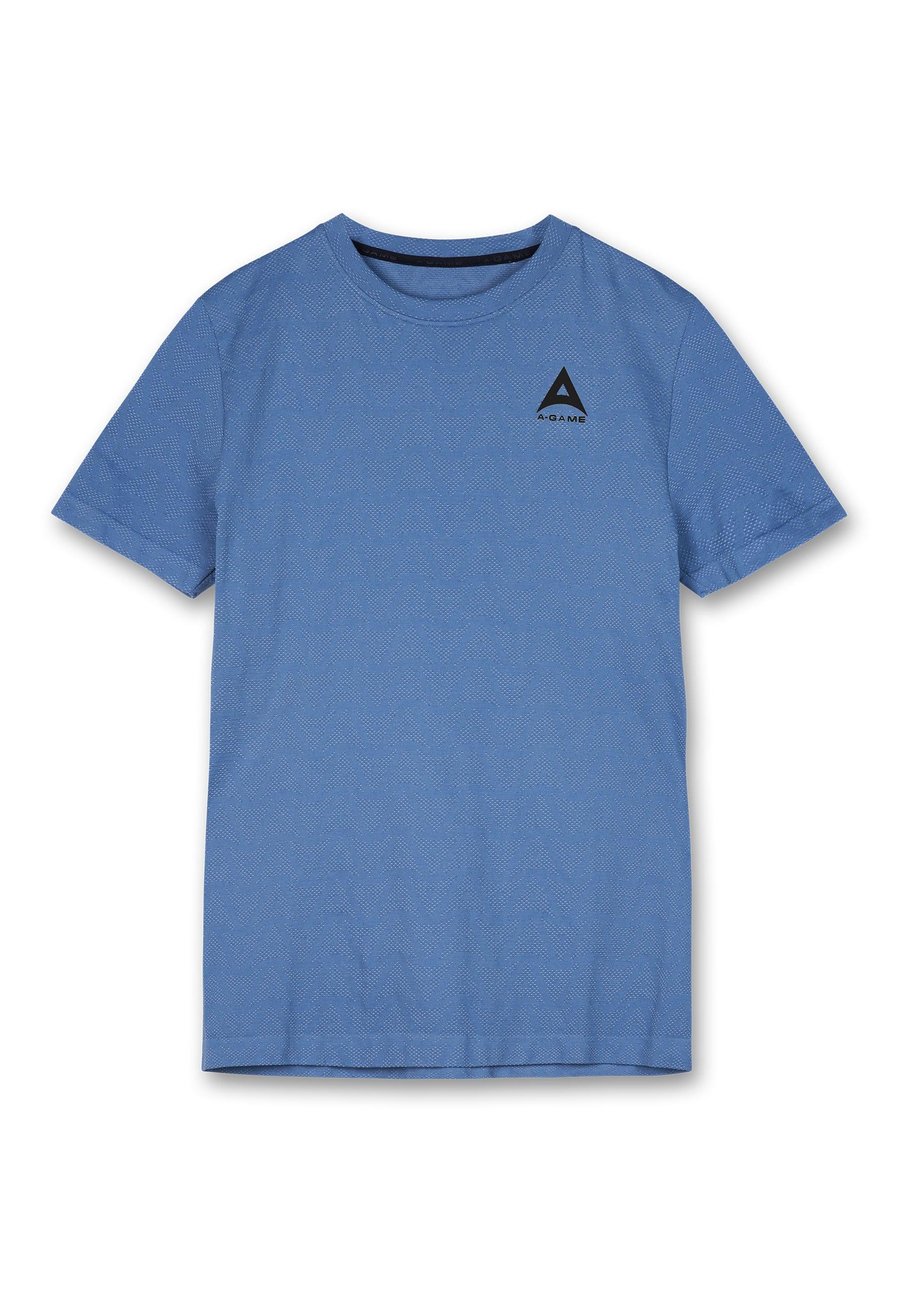T-shirt da uomo con logo da allenamento A-Game Seamless - Blu oceano
