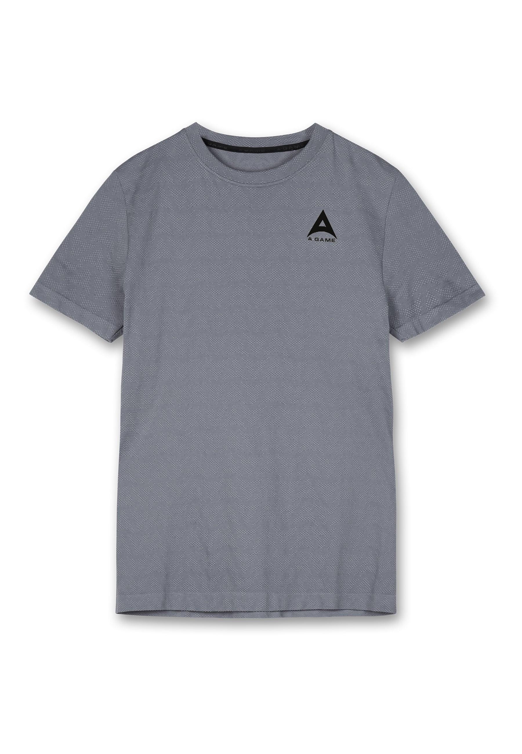 T-shirt da uomo con logo da allenamento A-Game Seamless - Grigio acciaio