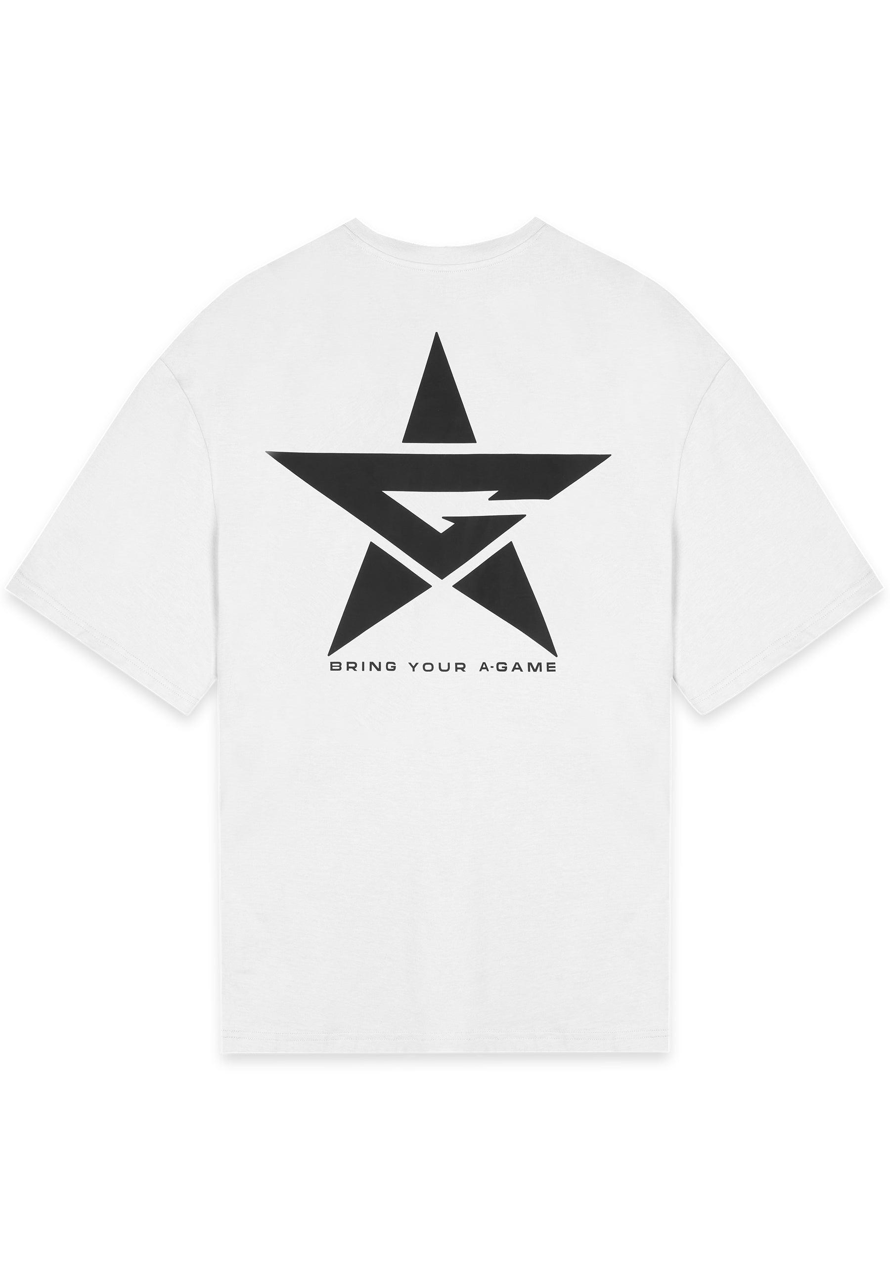 T-shirt da uomo con logo grafico A-Game Star - bianca