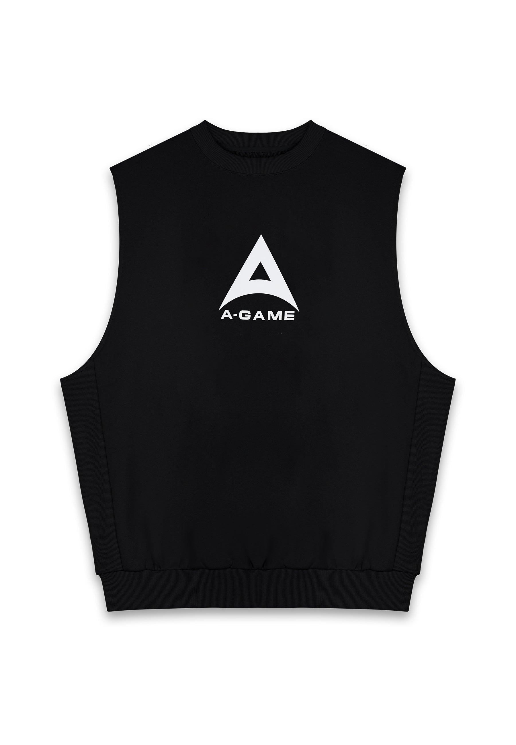 Felpa senza maniche con grafica Bring Your A-Game da uomo - Nera