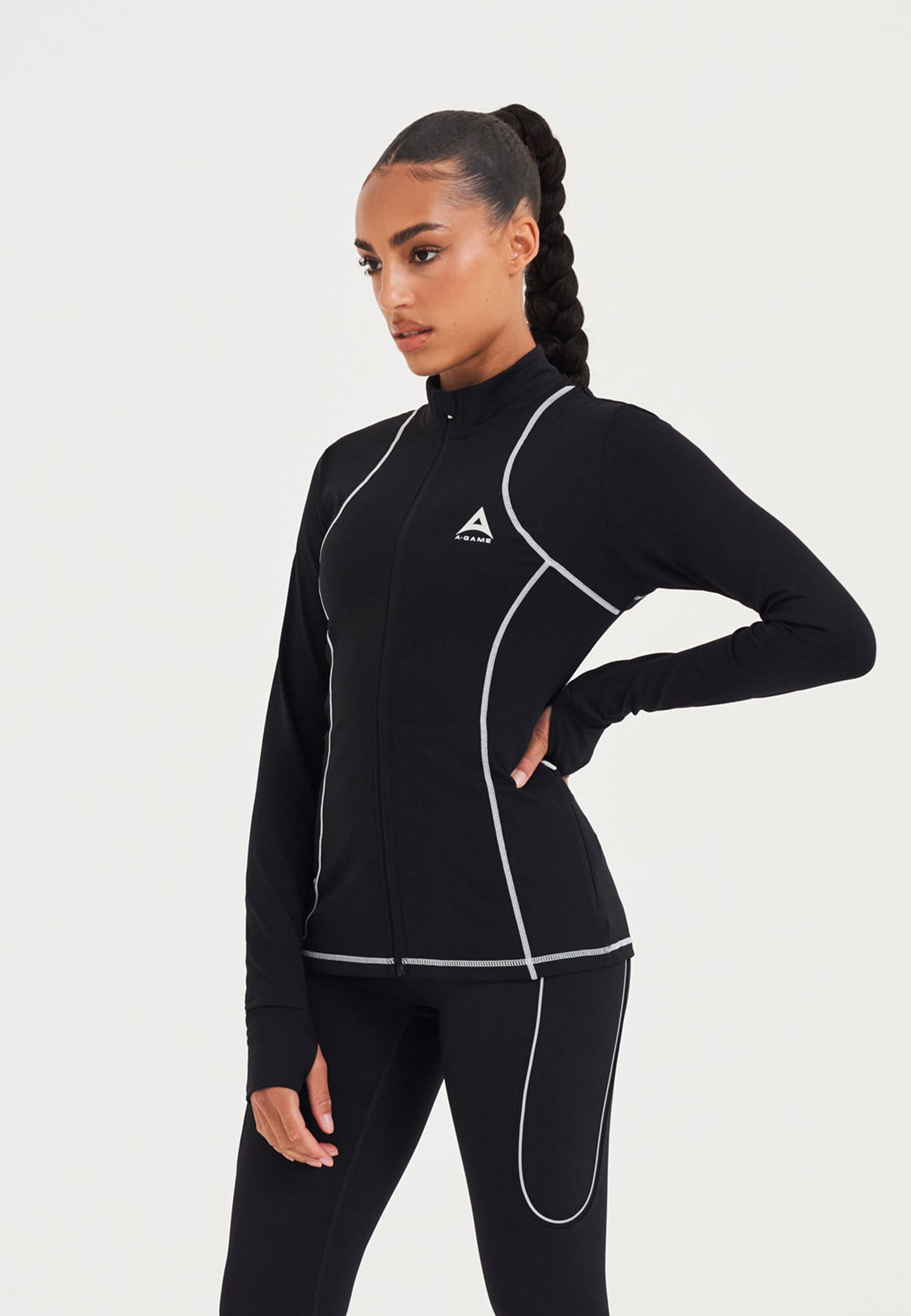 POLAIRE THERMIQUE AJUSTÉE A-GAME POUR FEMME - NOIR