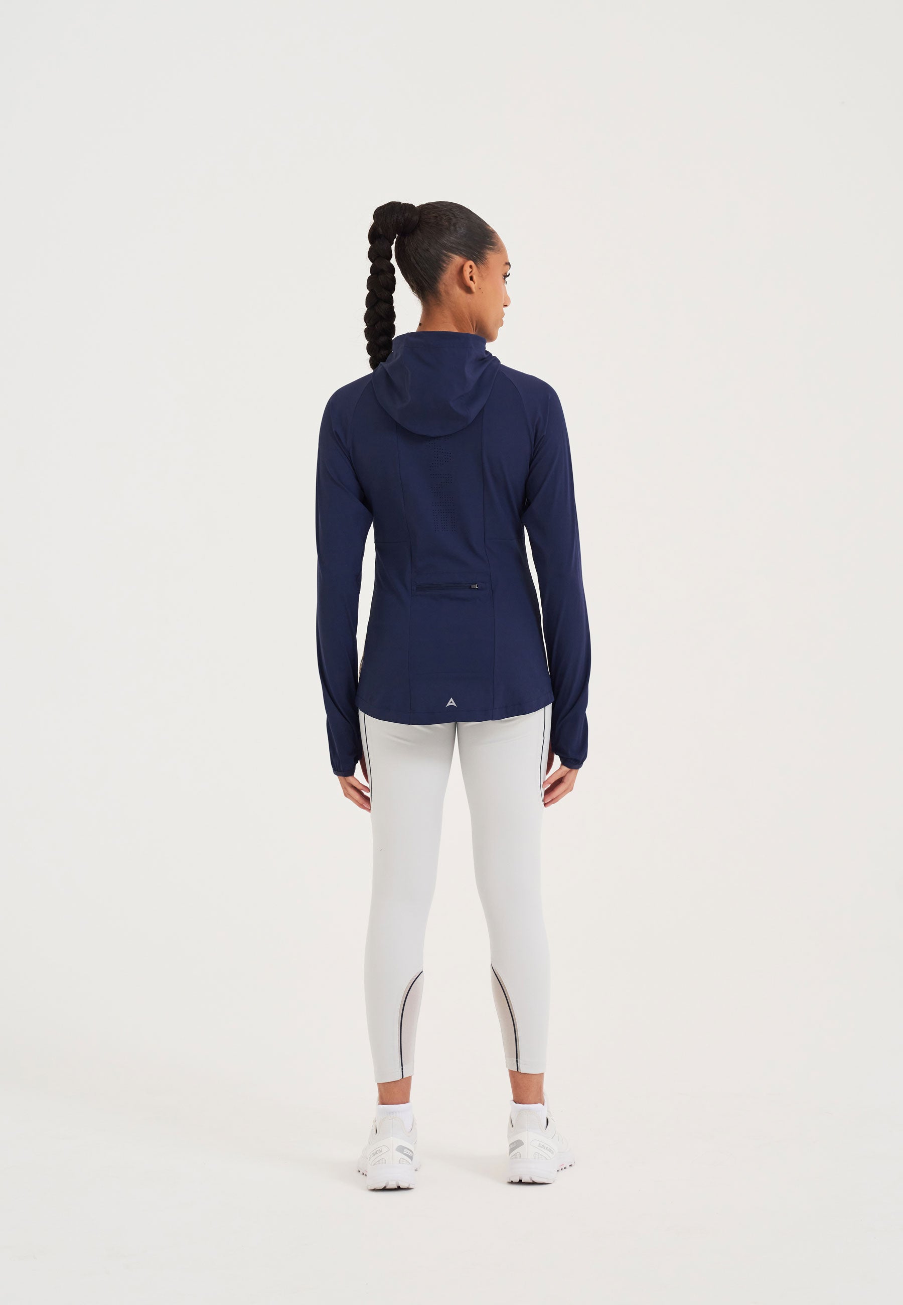 Giacca da corsa aderente leggera A-Game da donna - Blu Corona/Argento