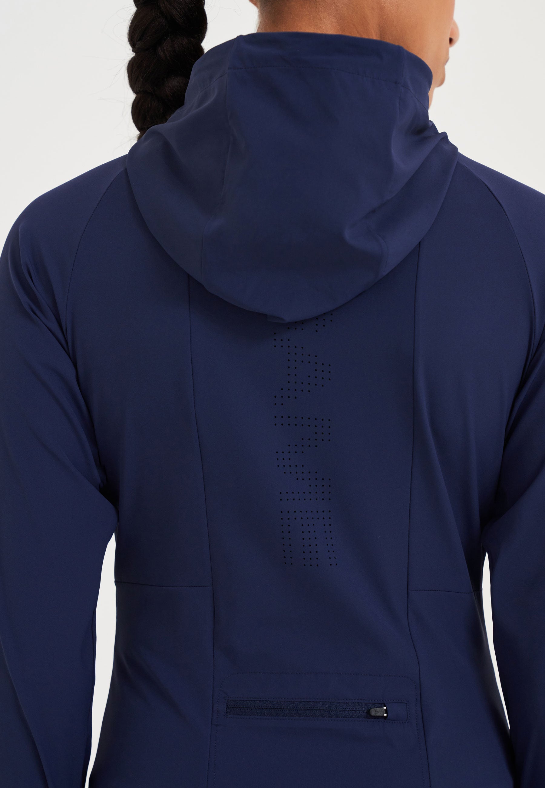 Giacca da corsa aderente leggera A-Game da donna - Blu Corona/Argento