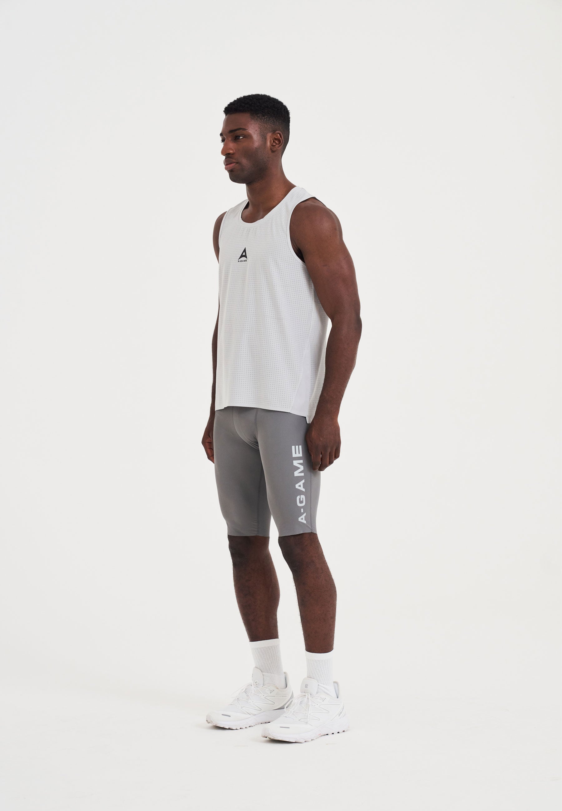 GILET D'ENTRAÎNEMENT EN MAILLE A-GAME POUR HOMMES - GRIS