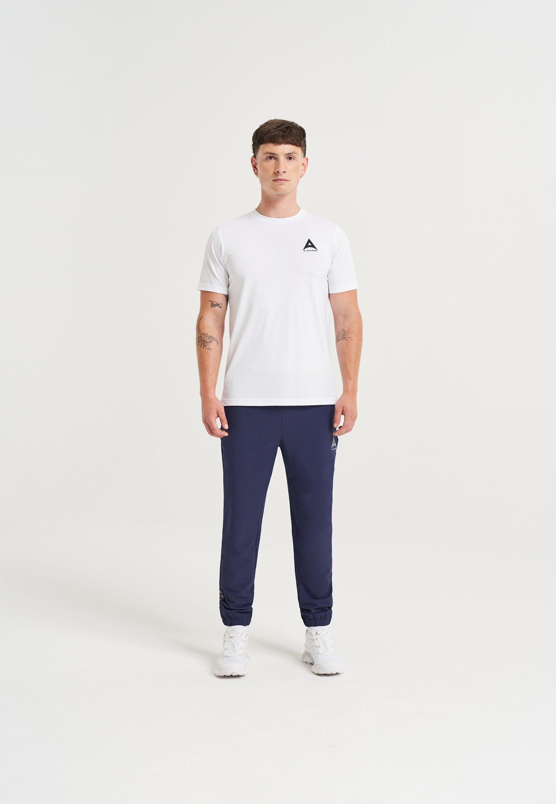 T-shirt da uomo con logo grafico A-Game Star - bianca