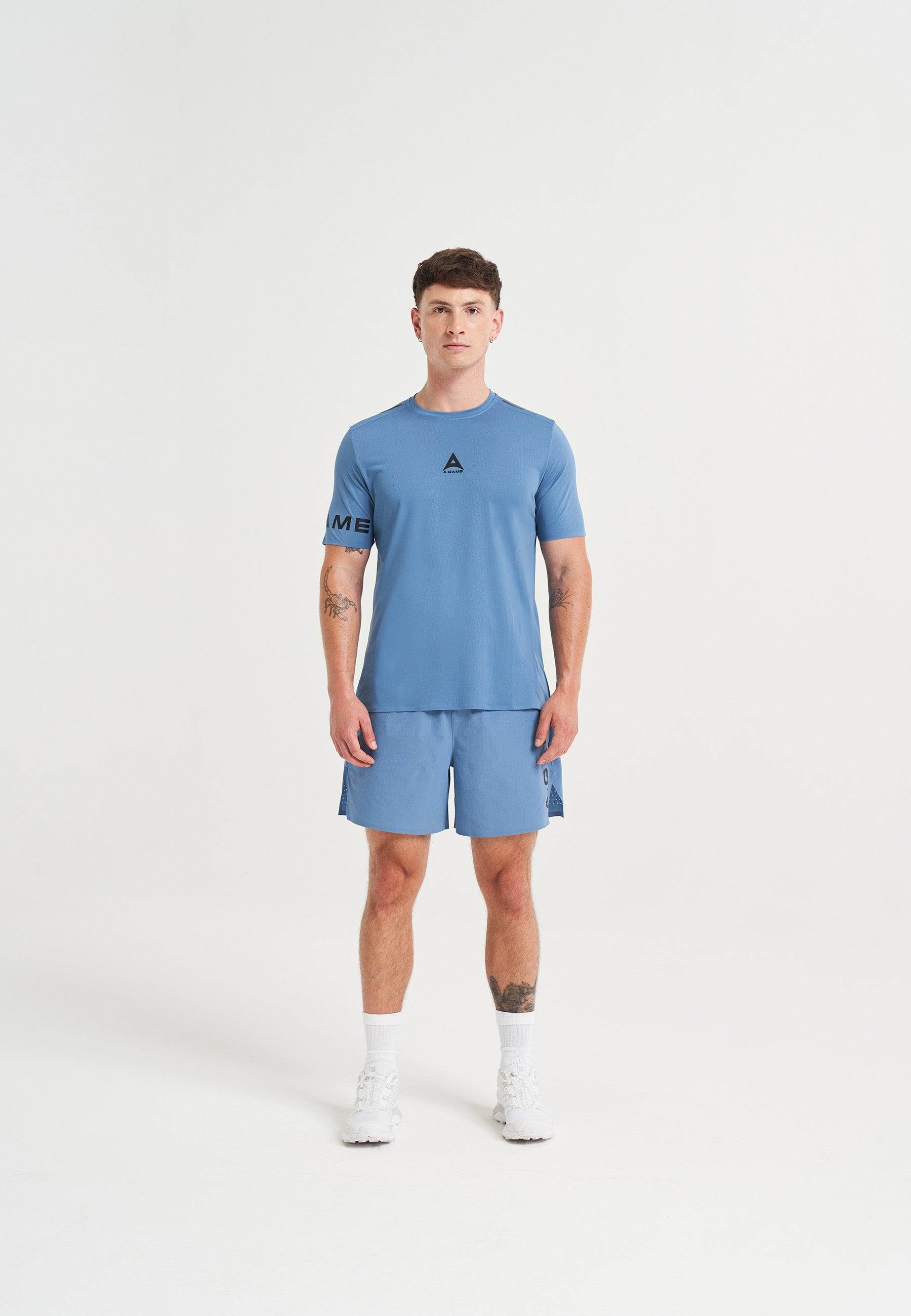 SHORT D'ENTRAÎNEMENT A-GAME POUR HOMMES - BLEU OCÉAN
