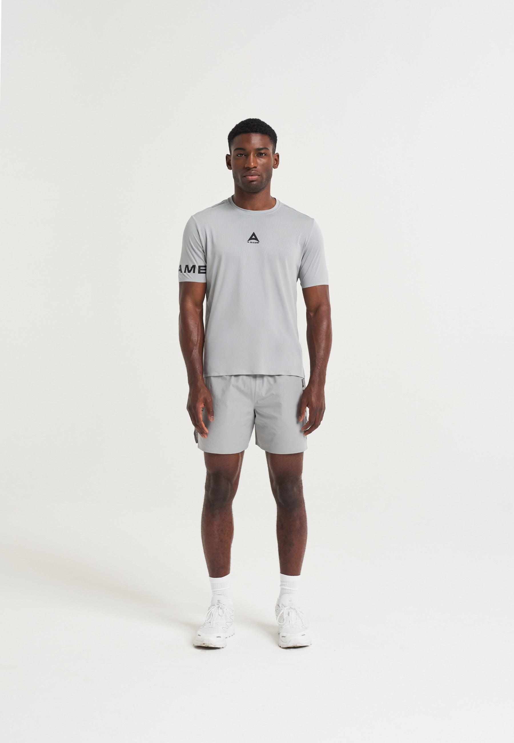 Pantaloncini da allenamento A-Game da uomo - Grigio acciaio
