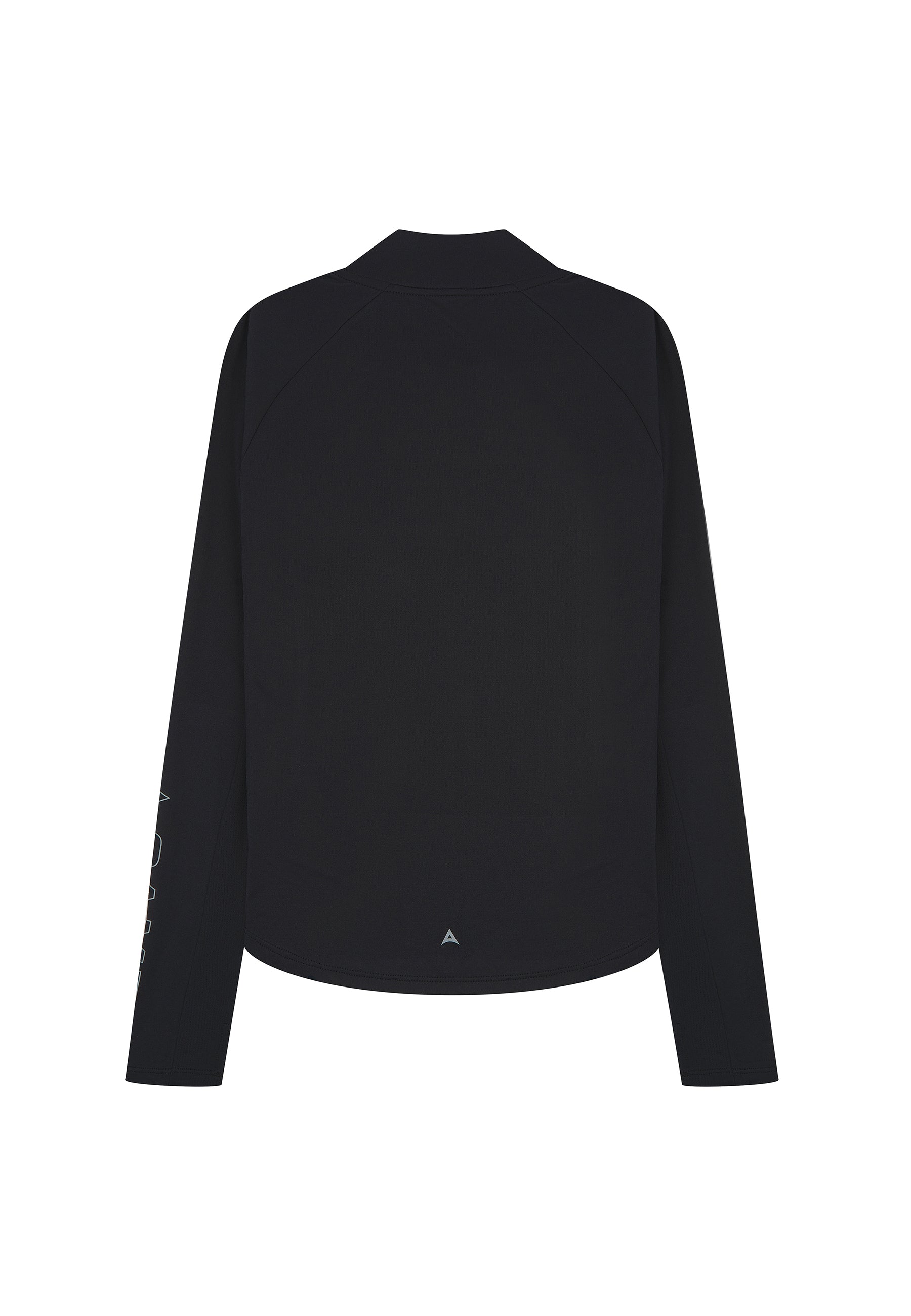 Top da allenamento aderente con zip A-Game Quarter da donna - Nero