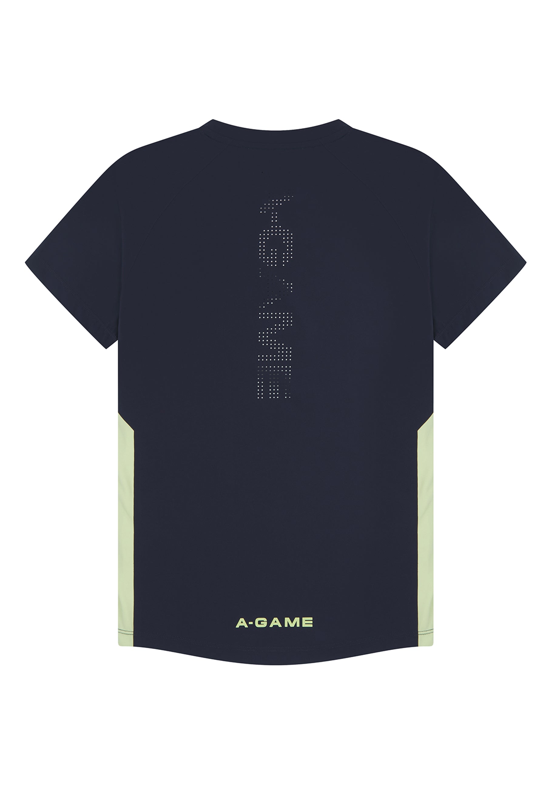 T-shirt d'entraînement à manches courtes A-Game pour femmes - Marine/Lime