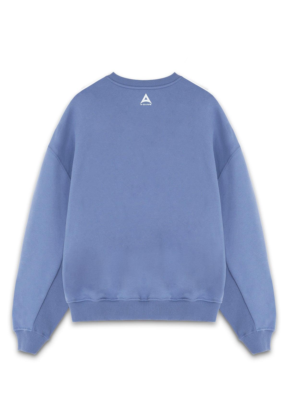 Felpa con logo in ciniglia A-Game da donna - Blu elementare