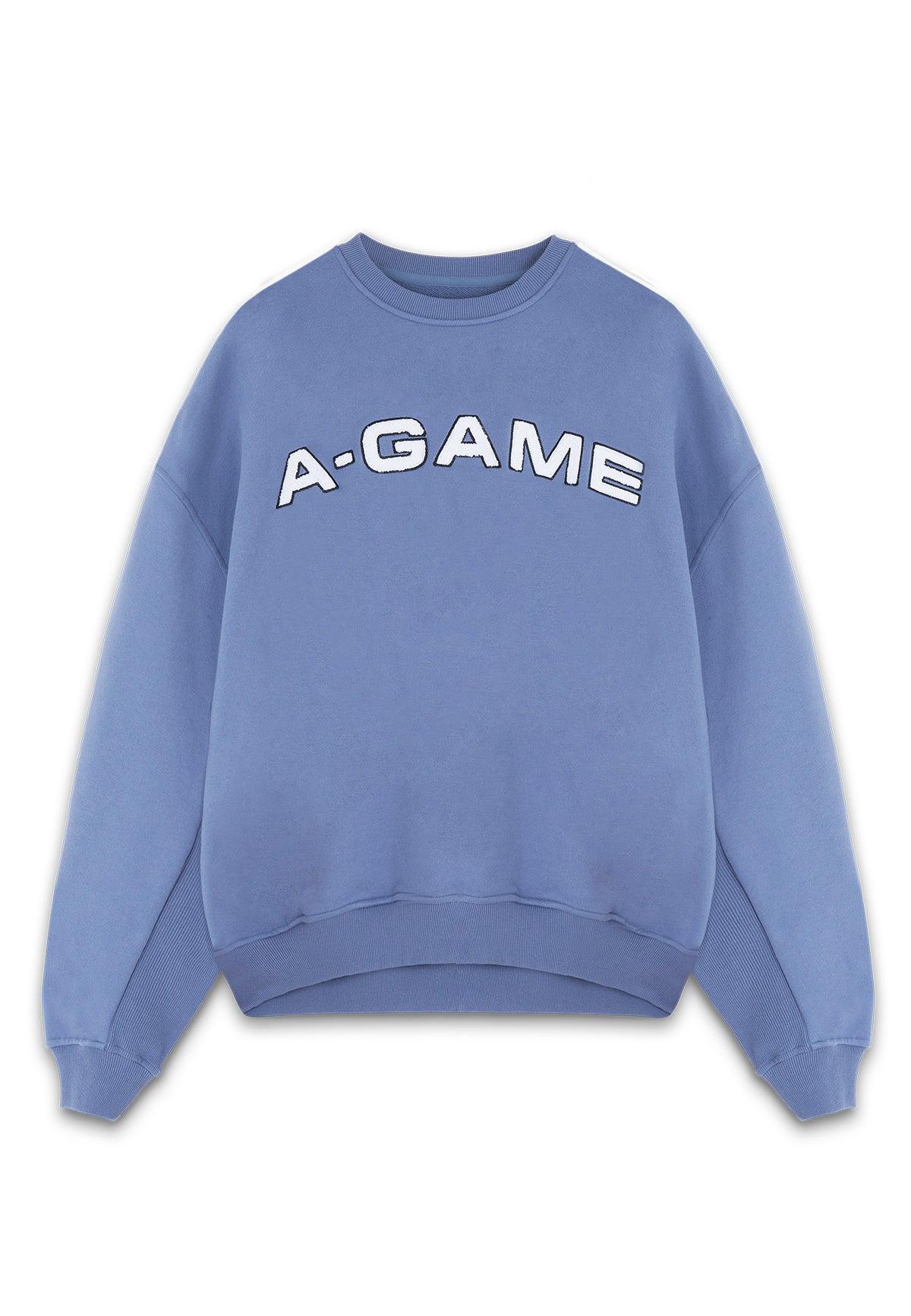 Felpa con logo in ciniglia A-Game da donna - Blu elementare