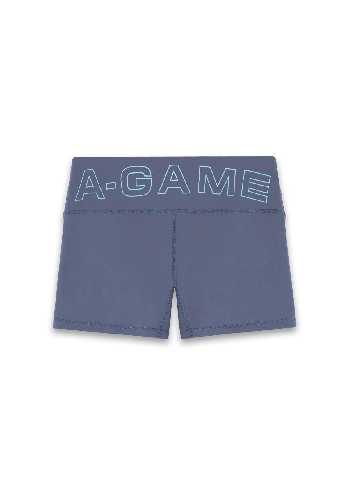 Mini pantaloncini da allenamento con logo A-Game da donna - blu