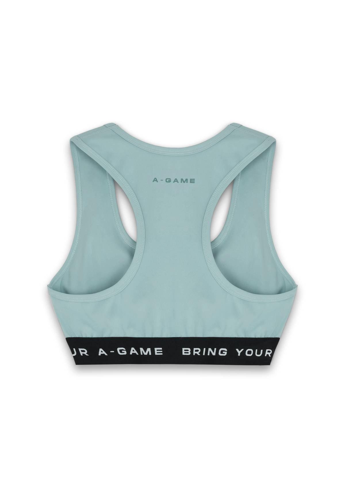 SOUTIEN-GORGE D'ENTRAÎNEMENT AVEC LOGO A-GAME POUR FEMME - VERT SAGE