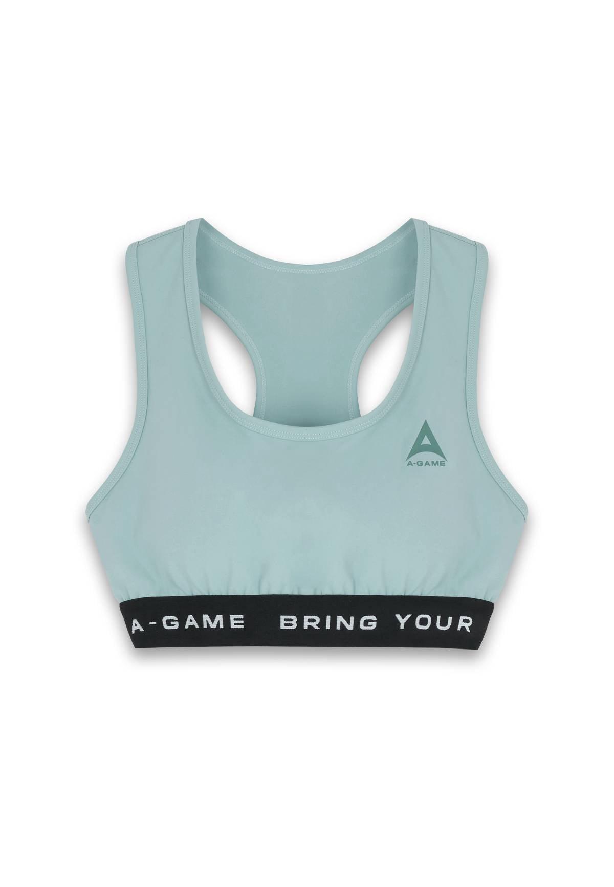 SOUTIEN-GORGE D'ENTRAÎNEMENT AVEC LOGO A-GAME POUR FEMME - VERT SAGE