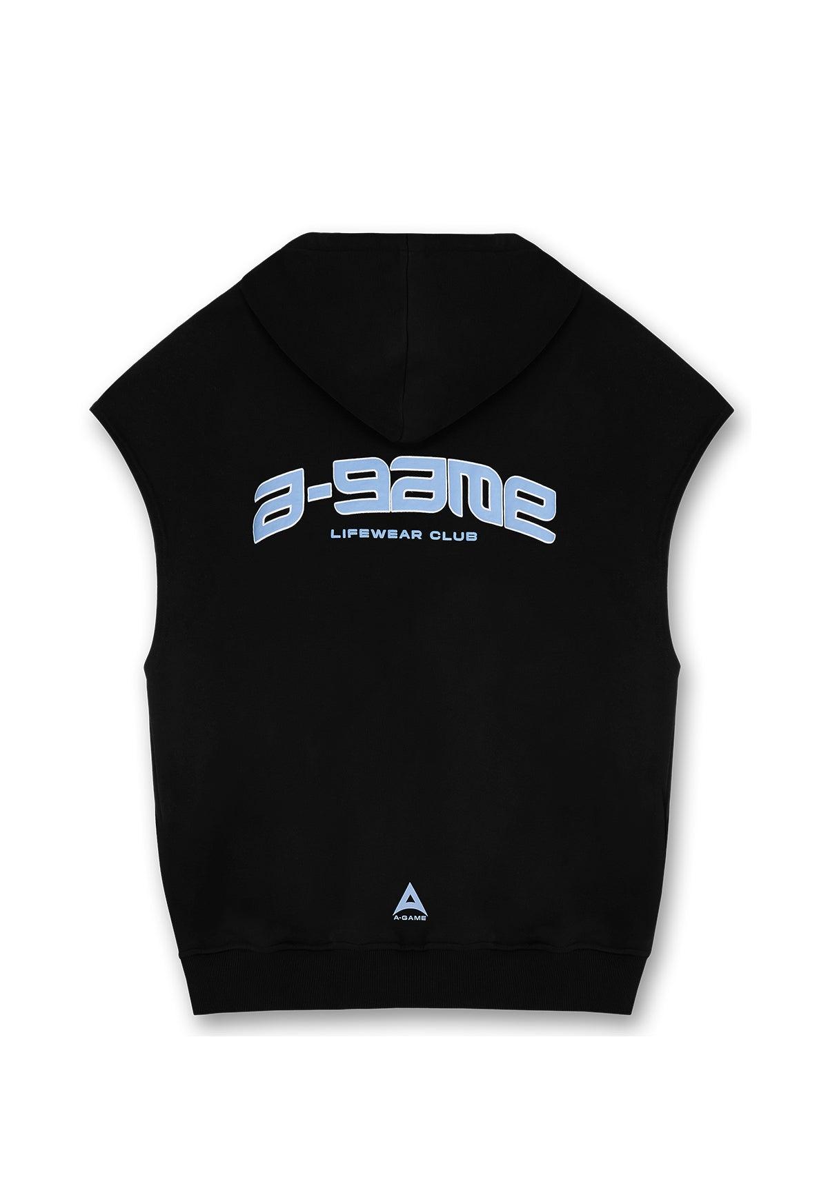 SWEAT À CAPUCHE COURT SANS MANCHES A-GAME ROTATE POUR FEMME - NOIR