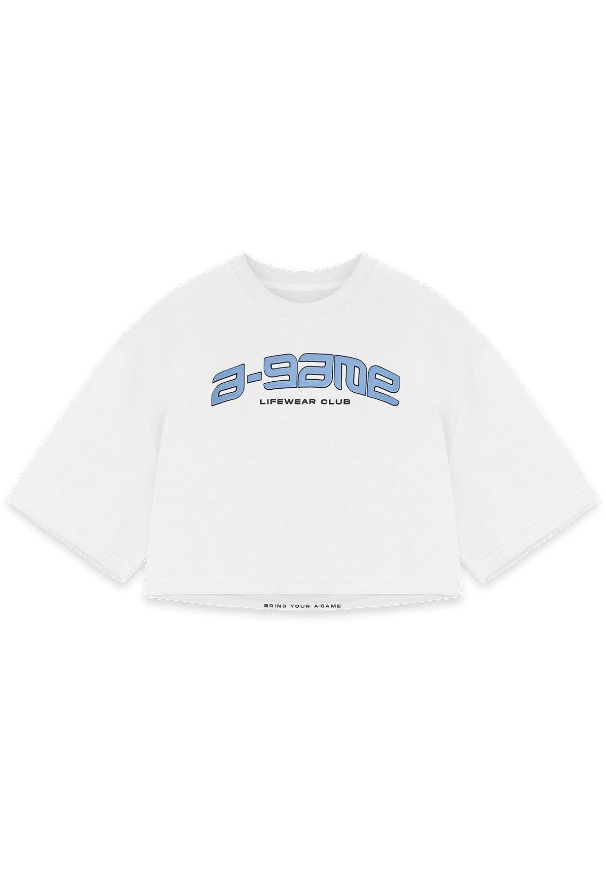 T-SHIRT COURT DÉCONTRACTÉ AVEC LOGO A-GAME ROTATE POUR FEMME - BLANC