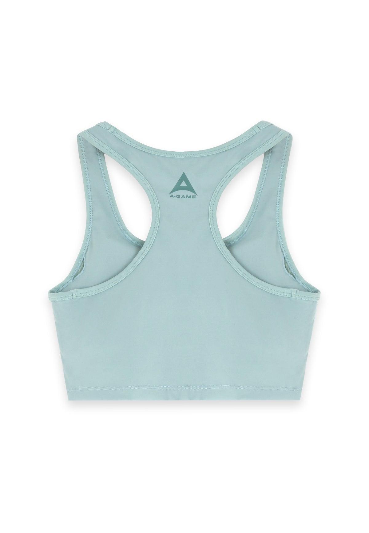 SOUTIEN-GORGE DE SPORT À COL CARRÉ A-GAME POUR FEMME - VERT SAGE