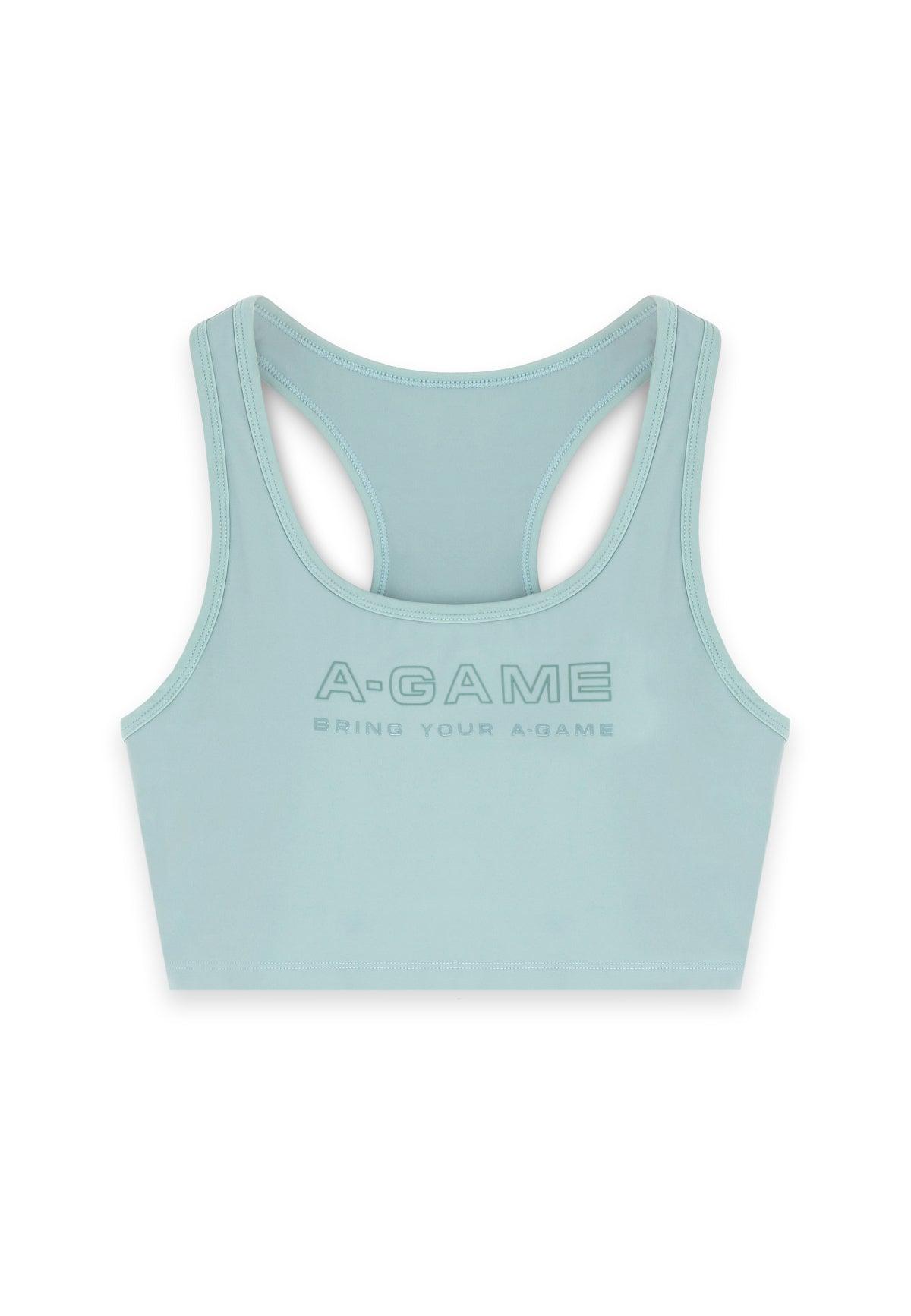 SOUTIEN-GORGE DE SPORT À COL CARRÉ A-GAME POUR FEMME - VERT SAGE