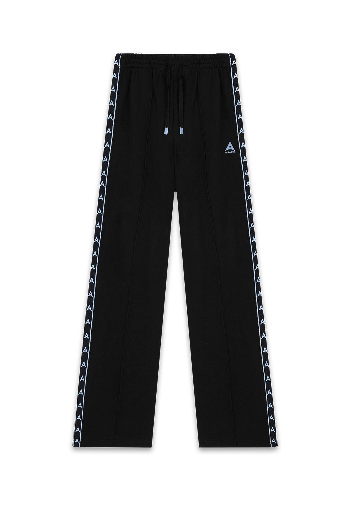 PANTALON DE SWEAT À JAMBE DROITE AVEC RUBAN A-GAME POUR FEMME - NOIR
