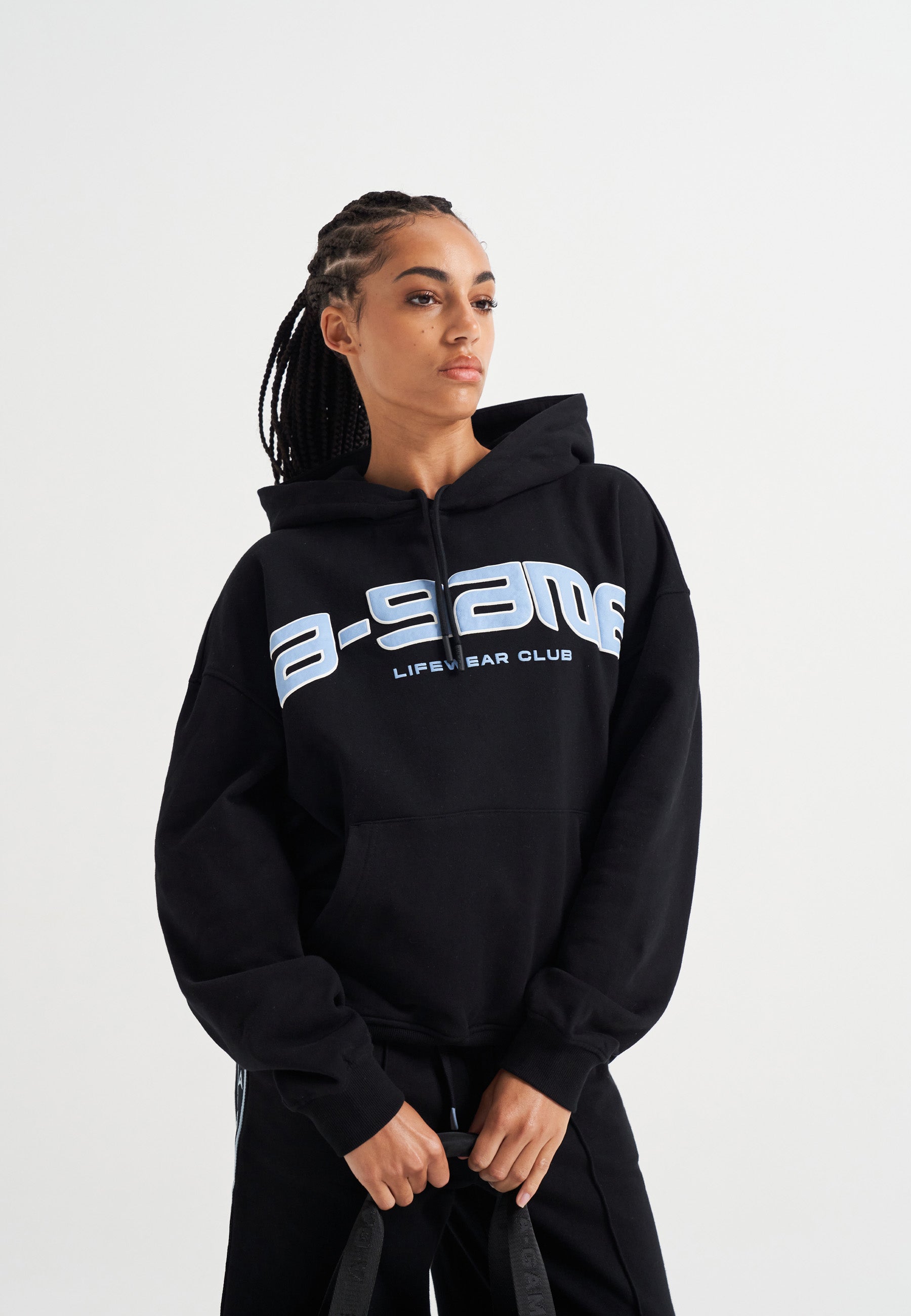 SWEAT À CAPUCHE GRAPHIQUE A-GAME ROTATE POUR FEMME - NOIR
