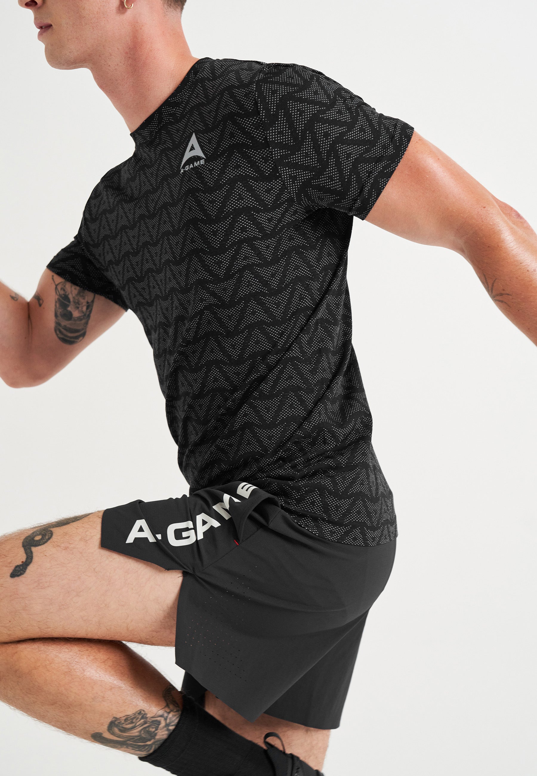 T-shirt da allenamento con logo A-Game Seamless Training da uomo - nera