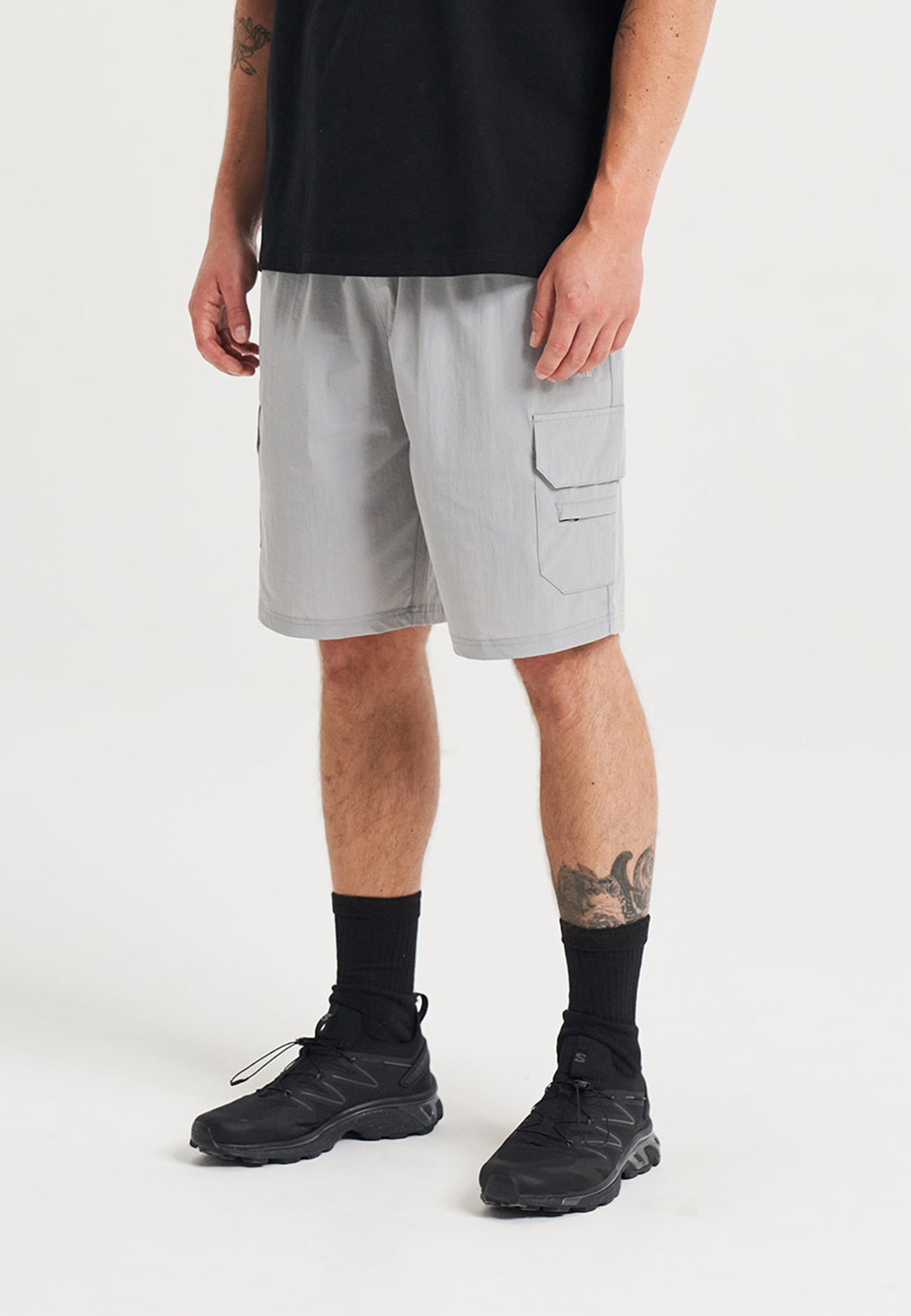 Pantaloncini cargo A-Game Tech da uomo - Grigio acciaio