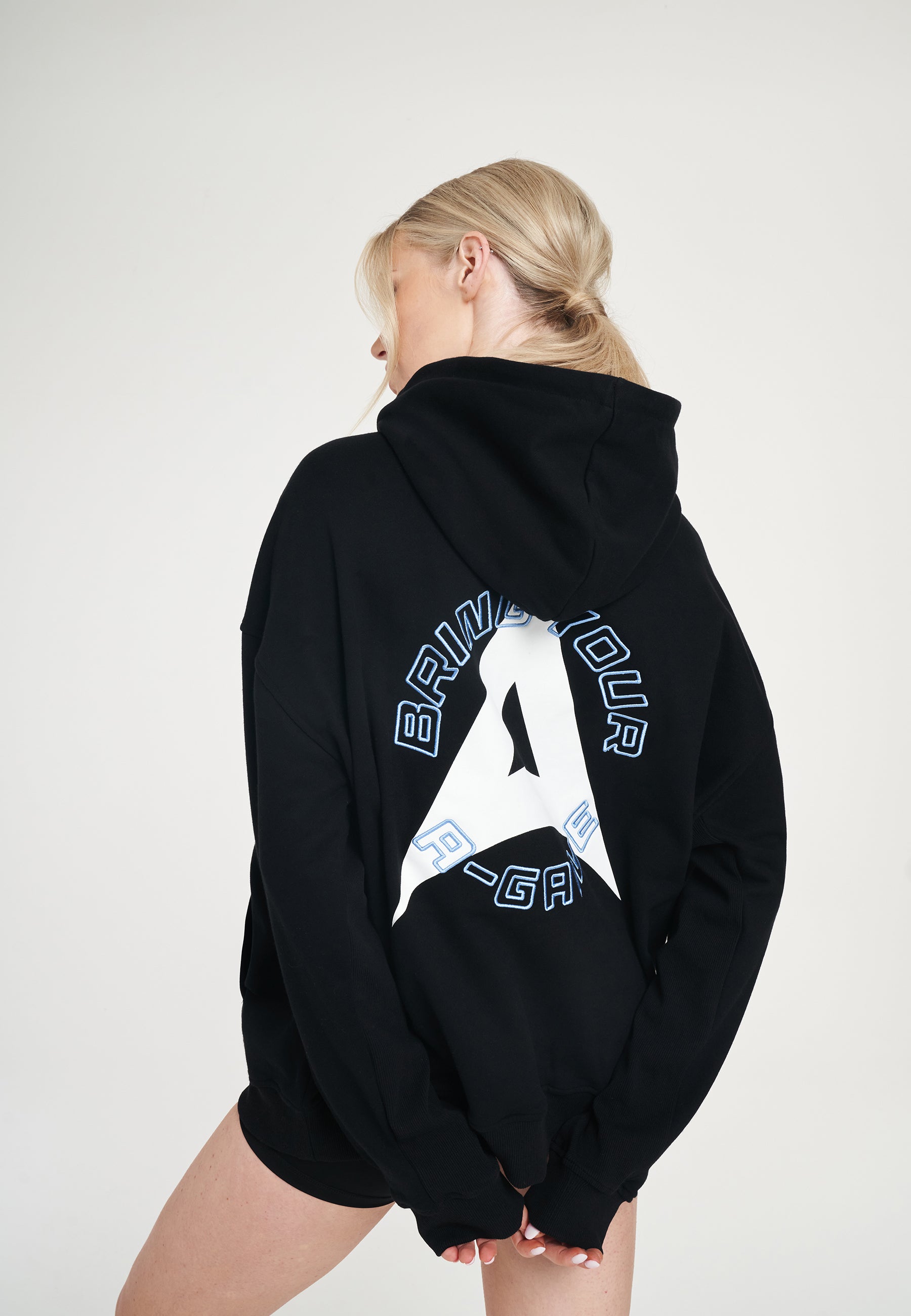 SWEAT À CAPUCHE GRAPHIQUE APPORTEZ VOTRE A-GAME POUR FEMMES - NOIR