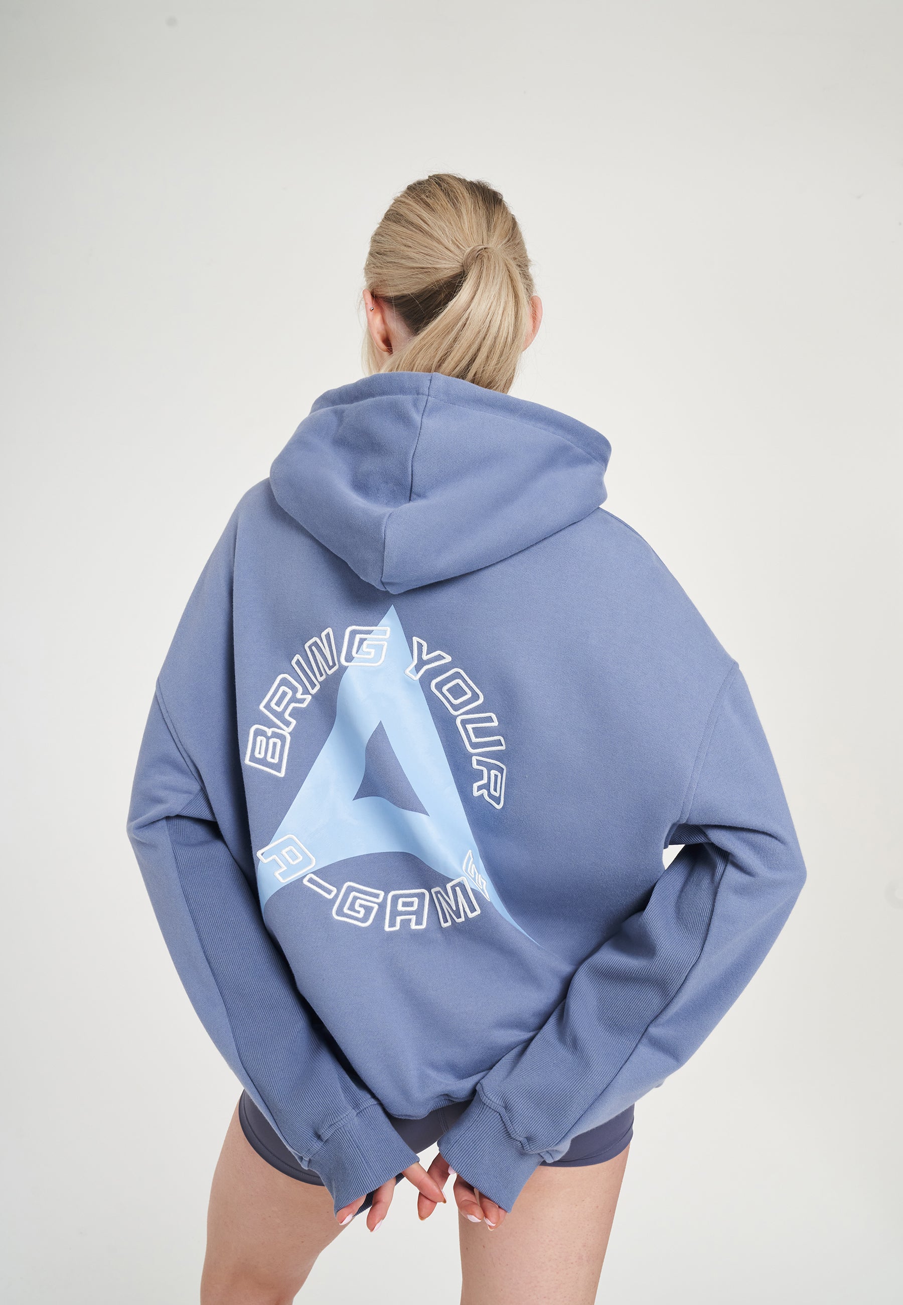 SWEAT À CAPUCHE GRAPHIQUE APPORTEZ VOTRE A-GAME POUR FEMMES - BLEU ÉLÉMENTAIRE