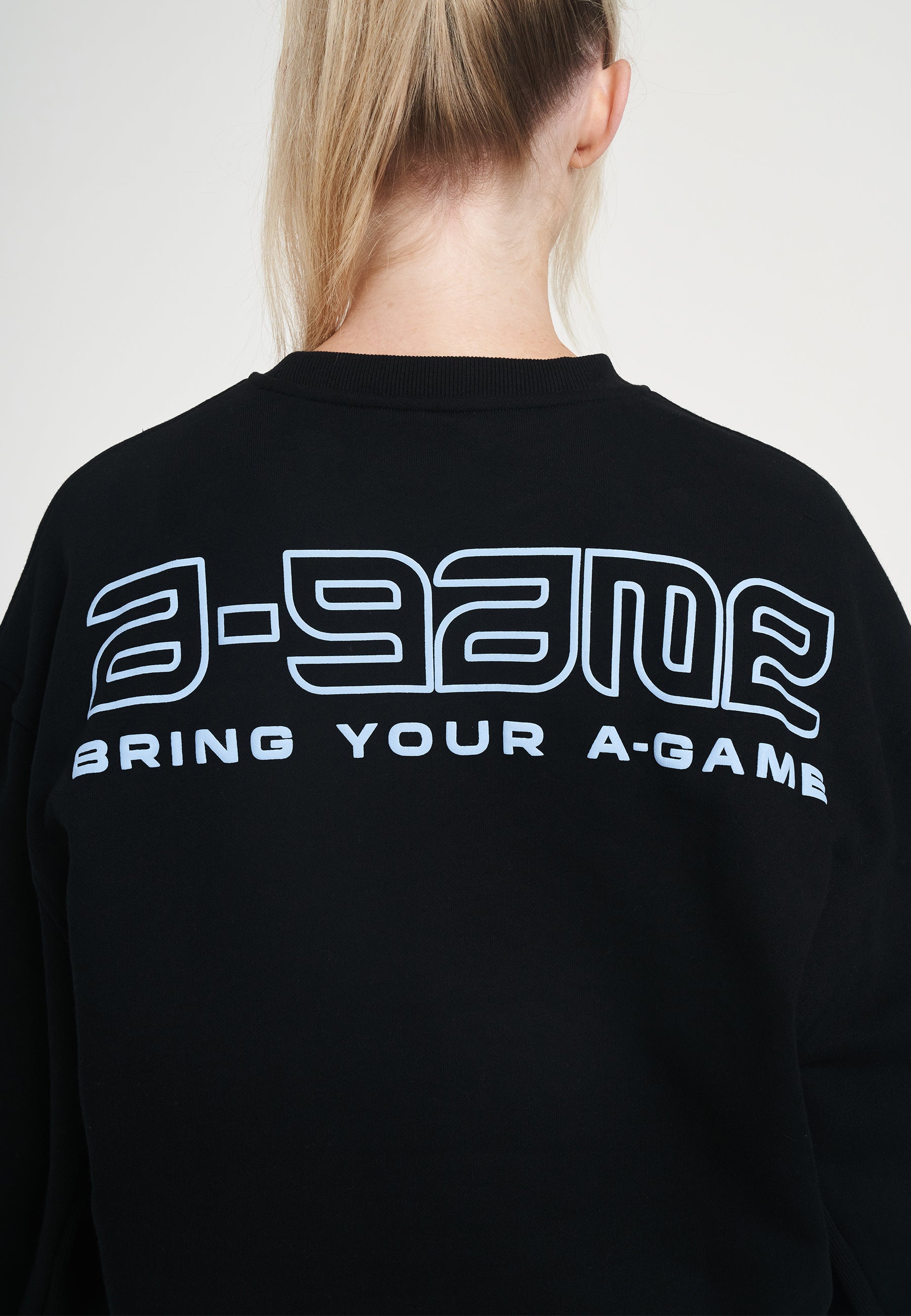 SWEAT-SHIRT GRAPHIQUE AVEC LOGO ICON A-GAME POUR FEMME - NOIR