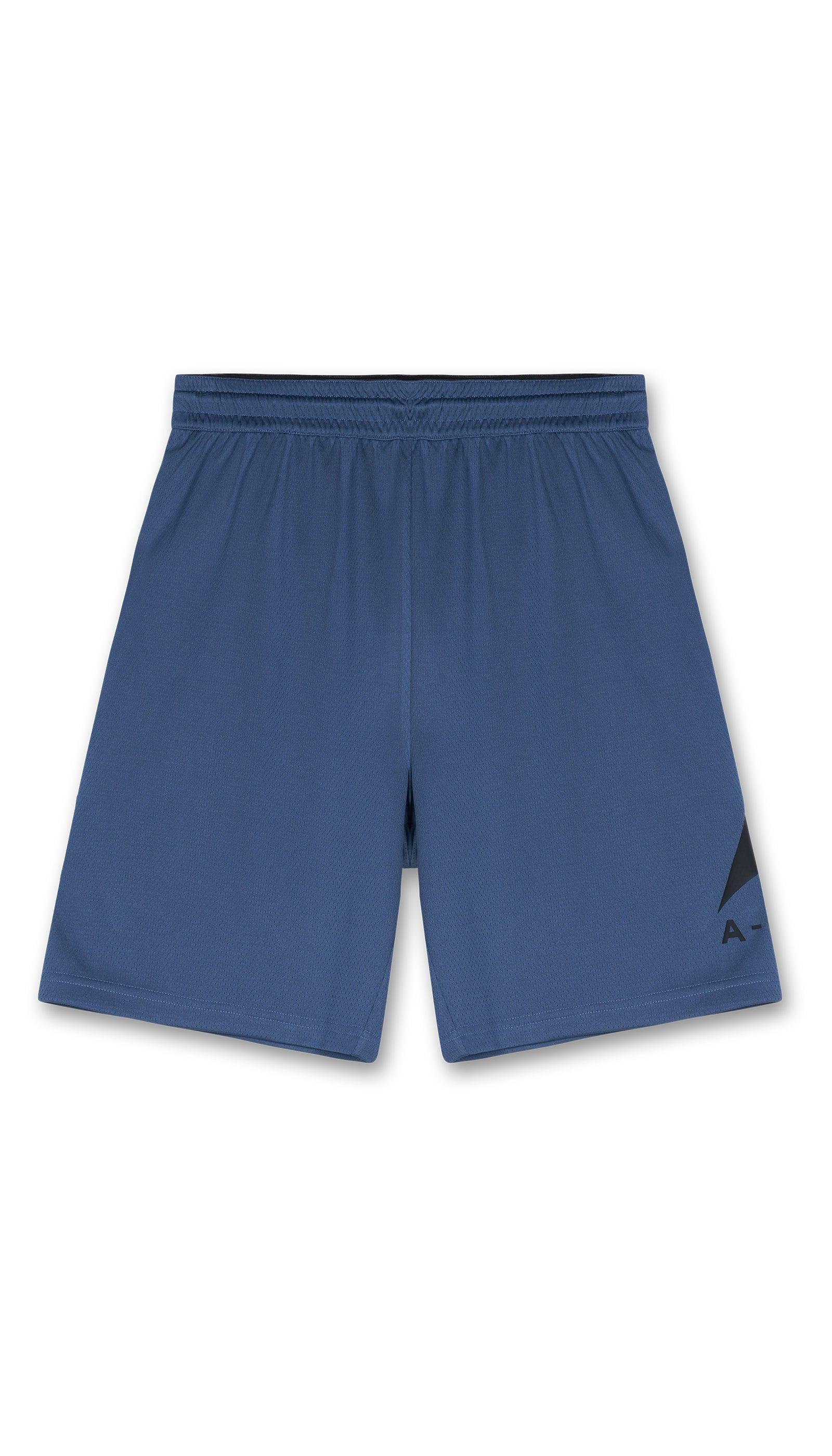 SHORT DE BASKET-BALL AVEC LOGO A-GAME POUR HOMMES - BLEU OCÉAN