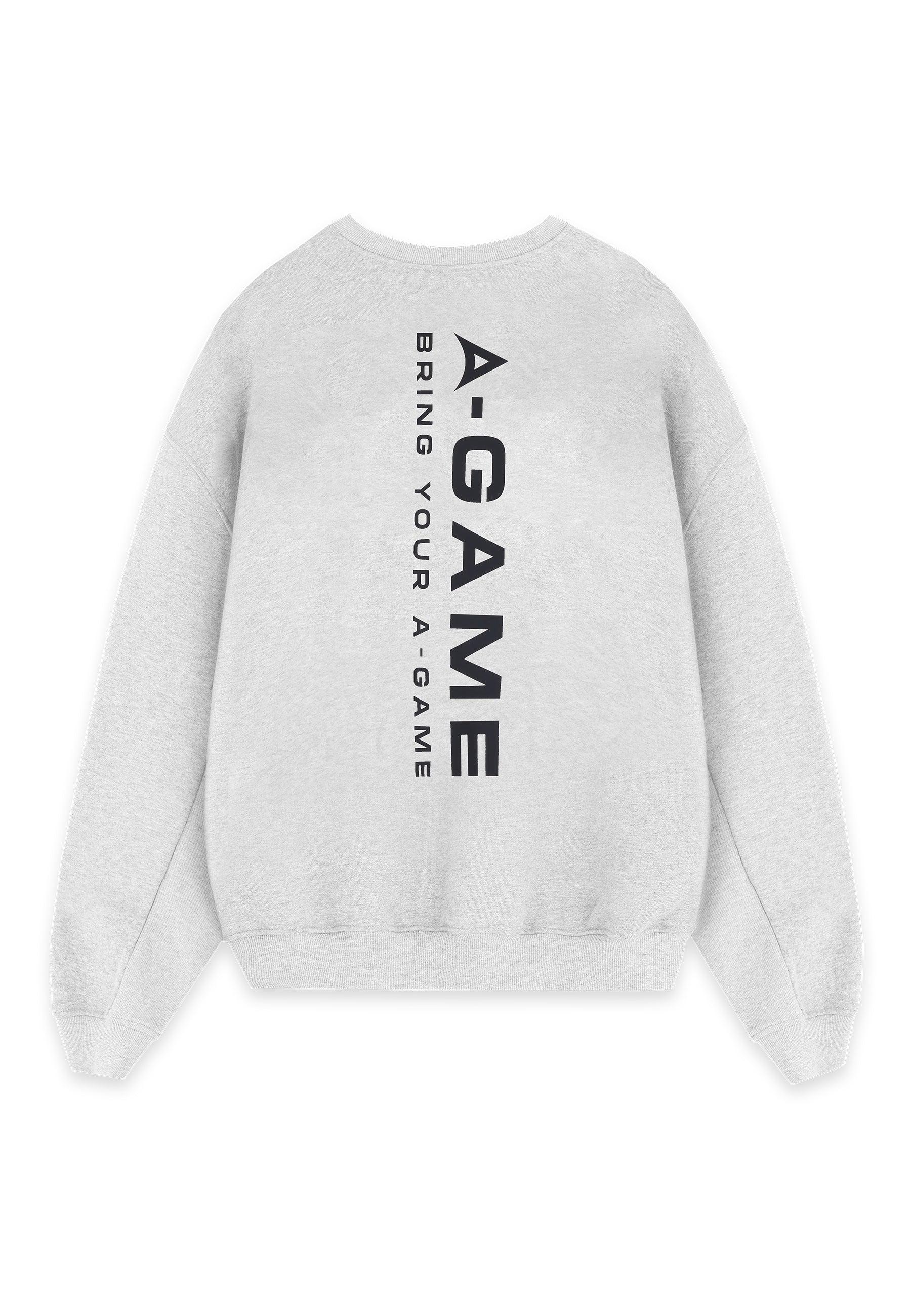 SWEAT-SHIRT DÉCONTRACTÉ GRAPHIQUE AVEC LOGO A-GAME POUR HOMMES - NEIGE MARL