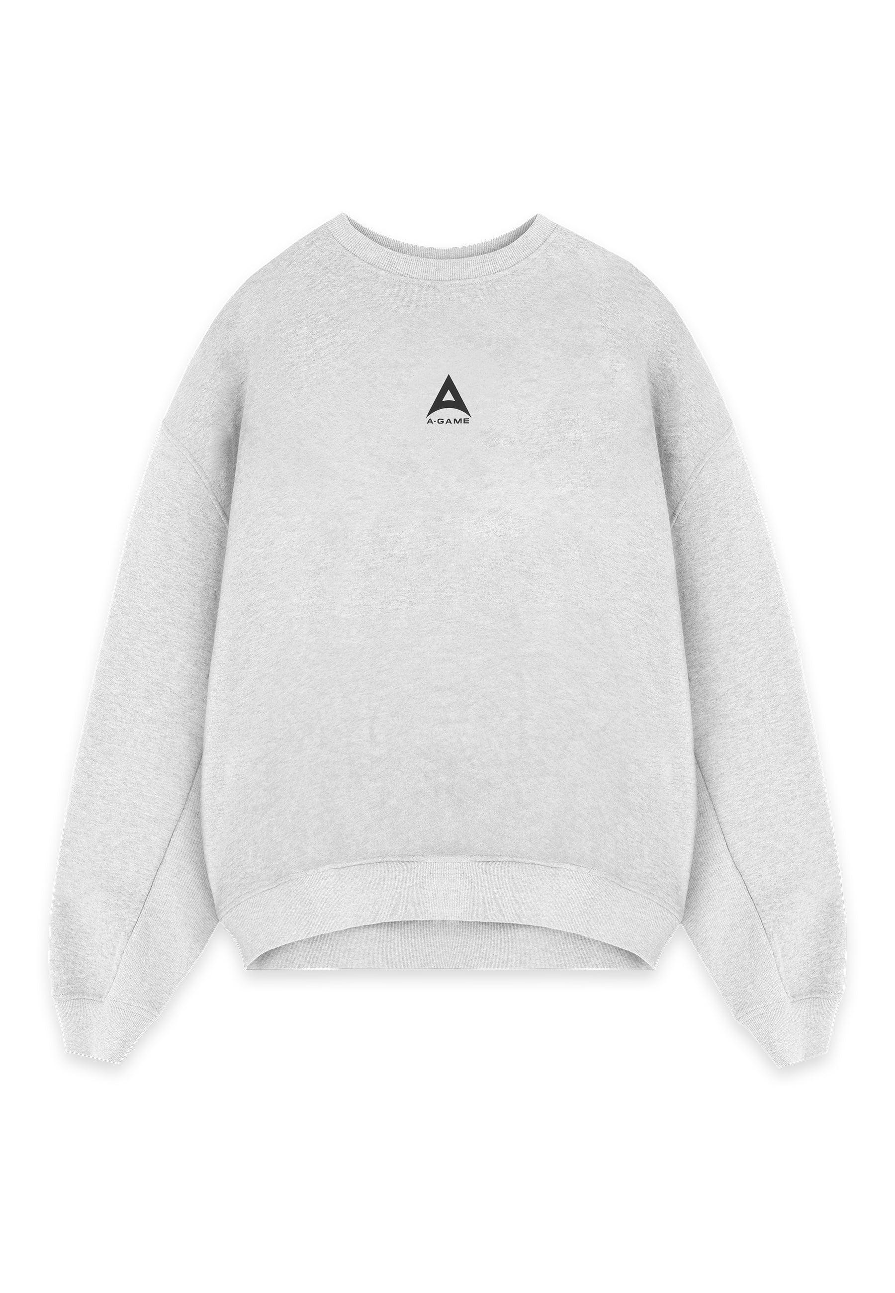 SWEAT-SHIRT DÉCONTRACTÉ GRAPHIQUE AVEC LOGO A-GAME POUR HOMMES - NEIGE MARL