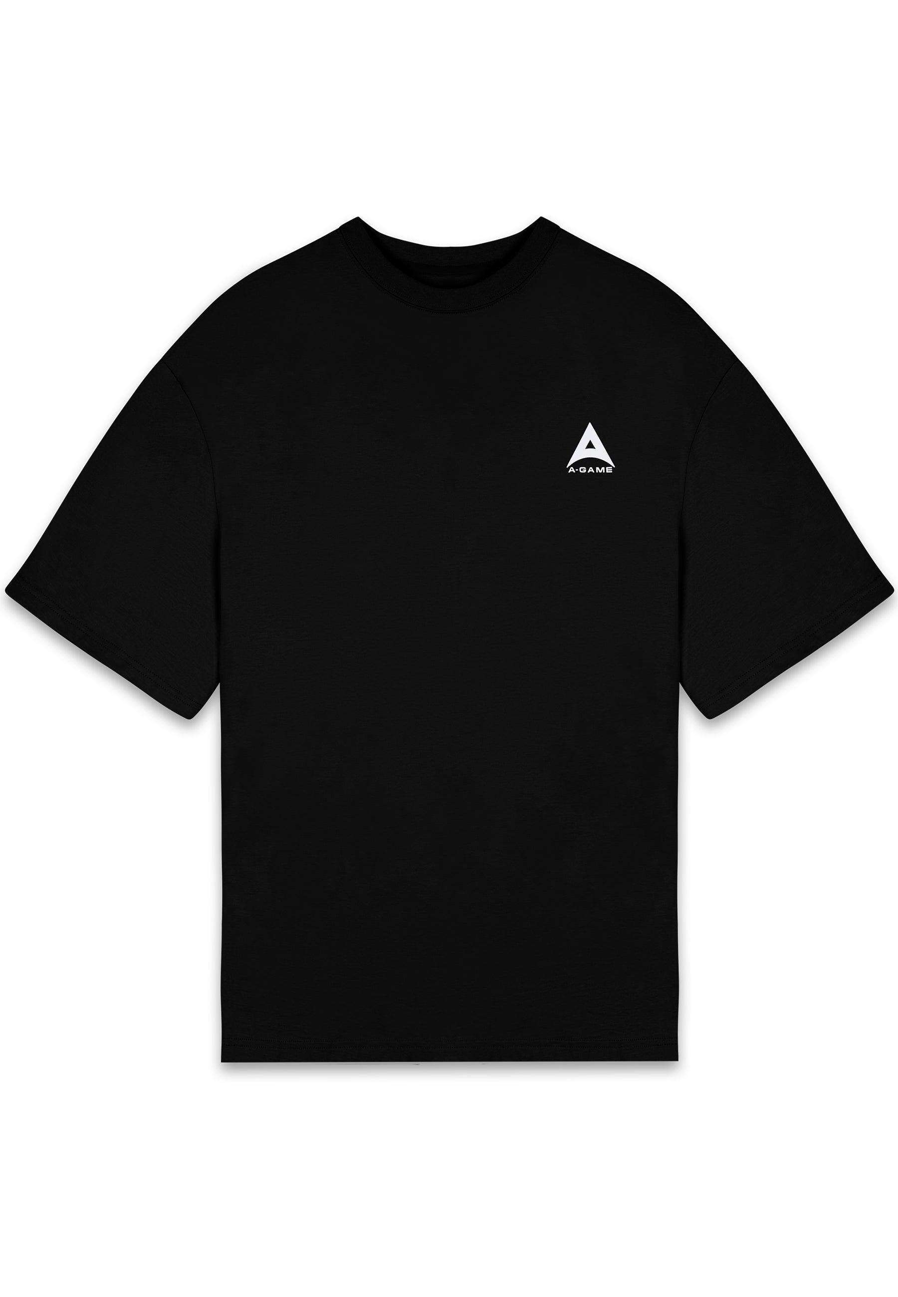 T-SHIRT AVEC LOGO GRAPHIQUE A-GAME STAR POUR HOMMES - NOIR