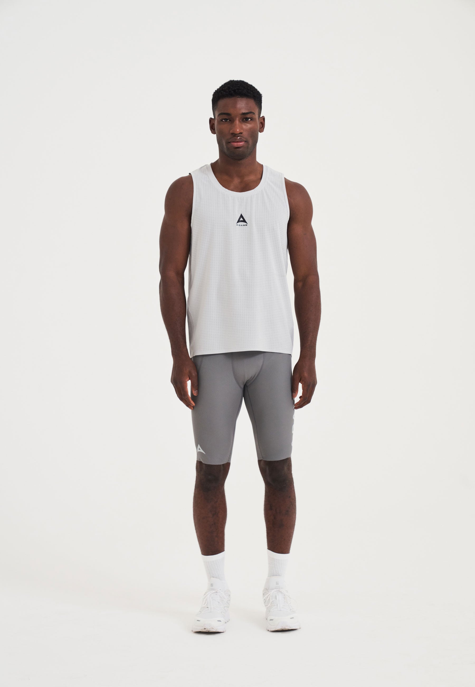 Gilet da allenamento in rete A-Game da uomo - Grigio