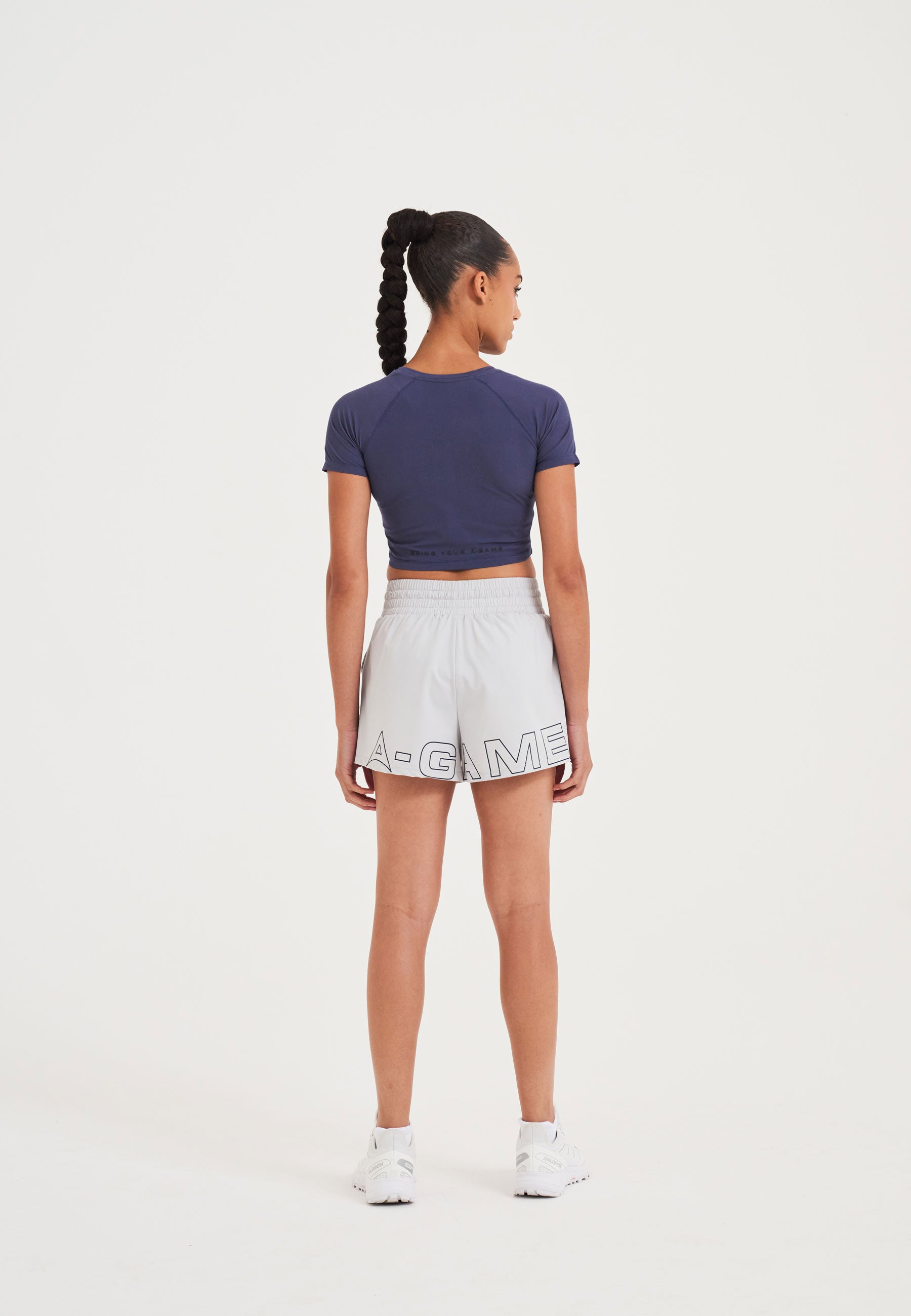SHORT DE COUREUR D'ENTRAÎNEMENT A-GAME POUR FEMME - GRIS