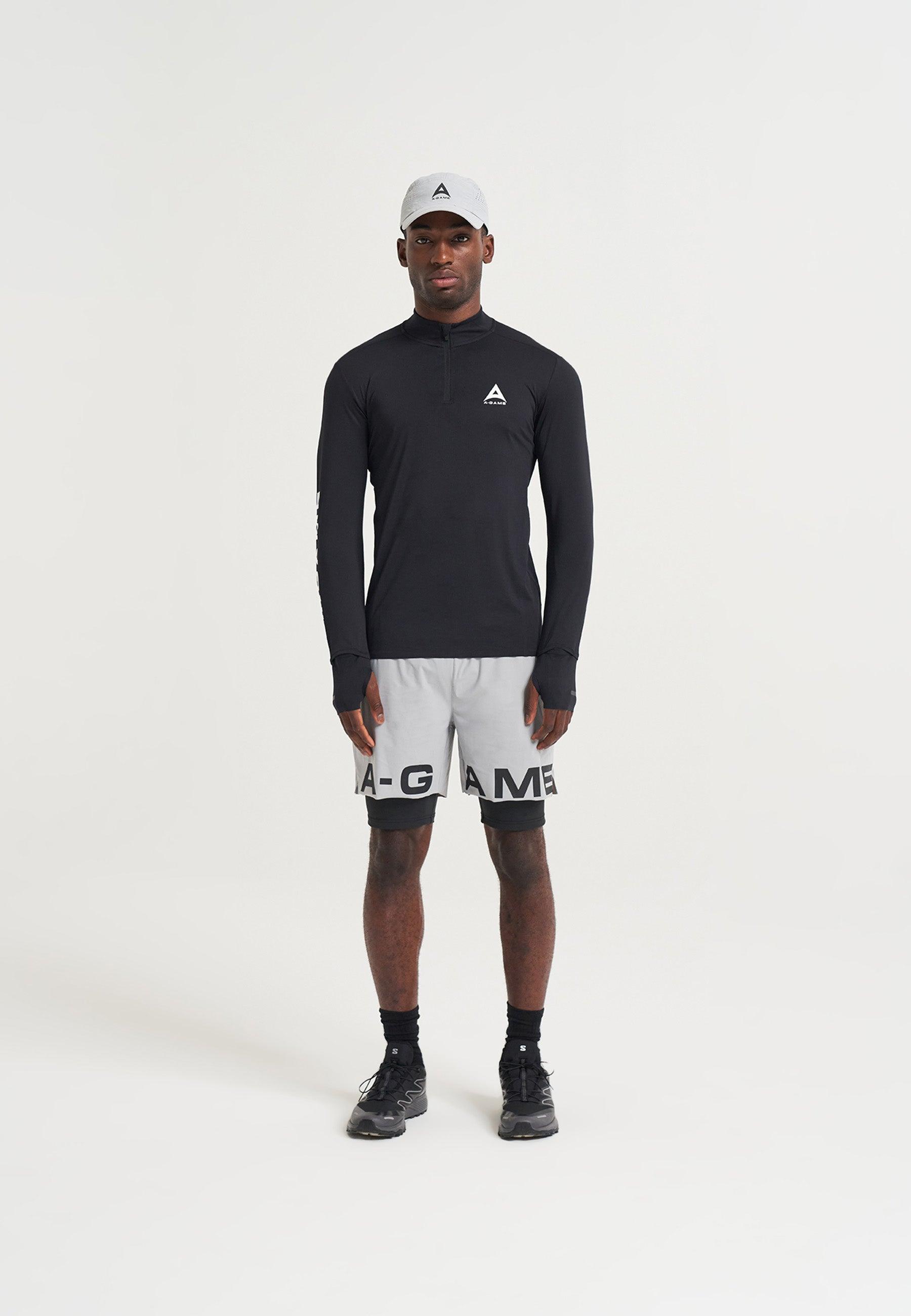 Maglia da allenamento a maniche lunghe A-Game Performance da uomo - Nera