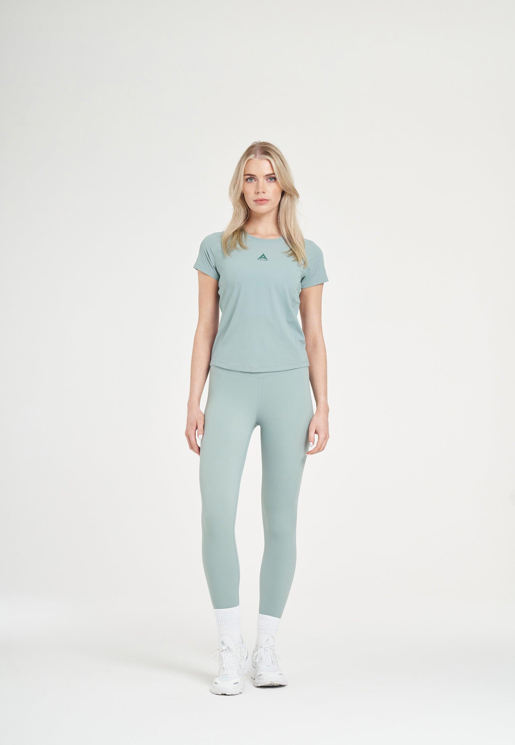 T-SHIRT D'ENTRAÎNEMENT À MANCHES COURTES A-GAME POUR FEMME - VERT SAGE