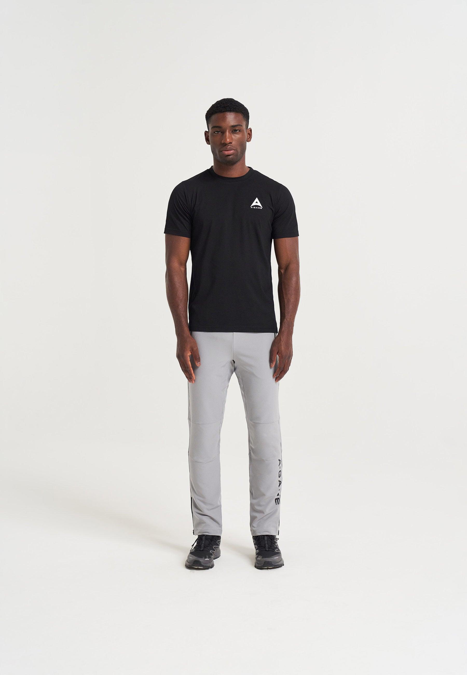 T-SHIRT AVEC LOGO GRAPHIQUE A-GAME STAR POUR HOMMES - NOIR