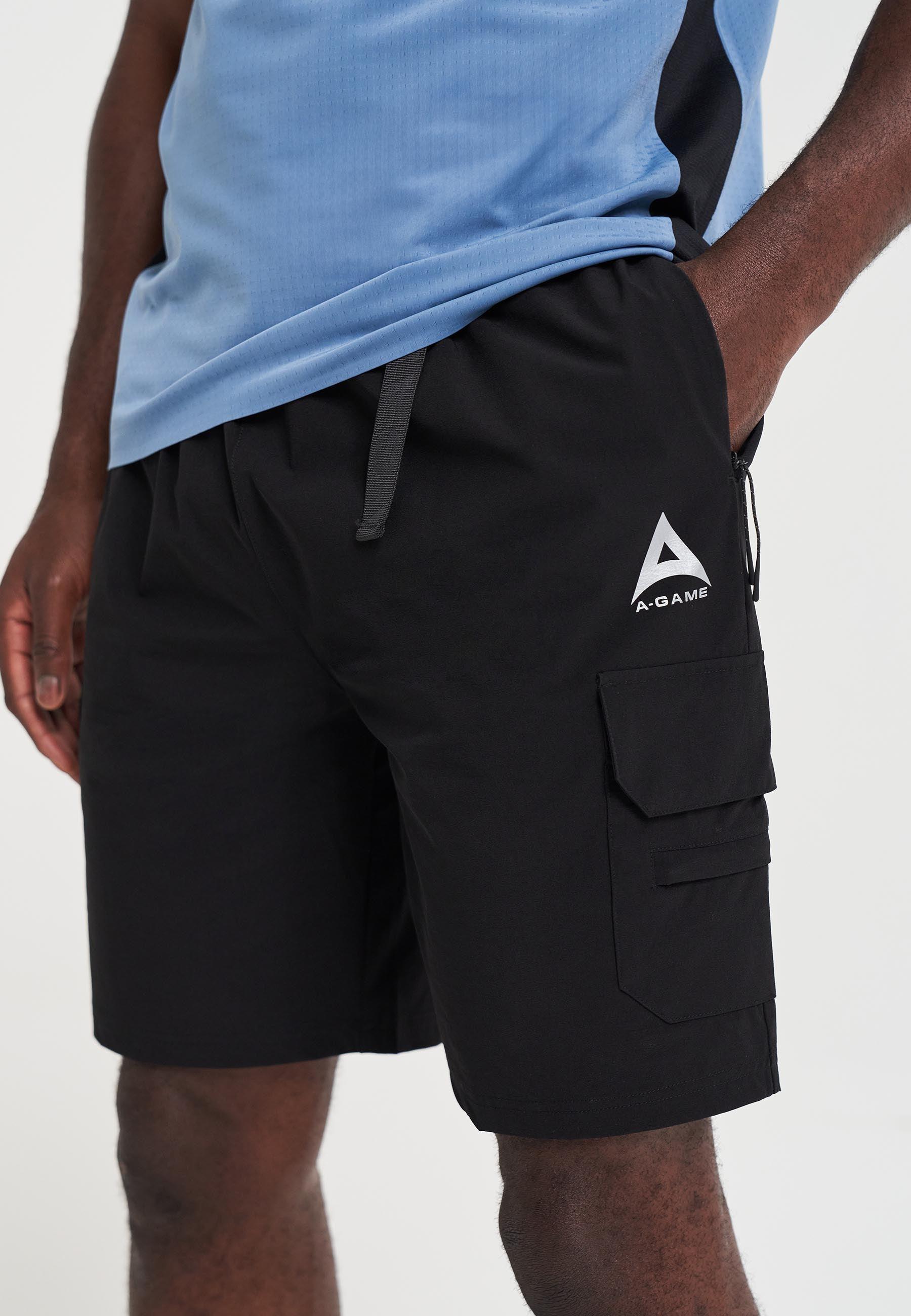 Pantaloncini cargo A-Game Tech da uomo - neri