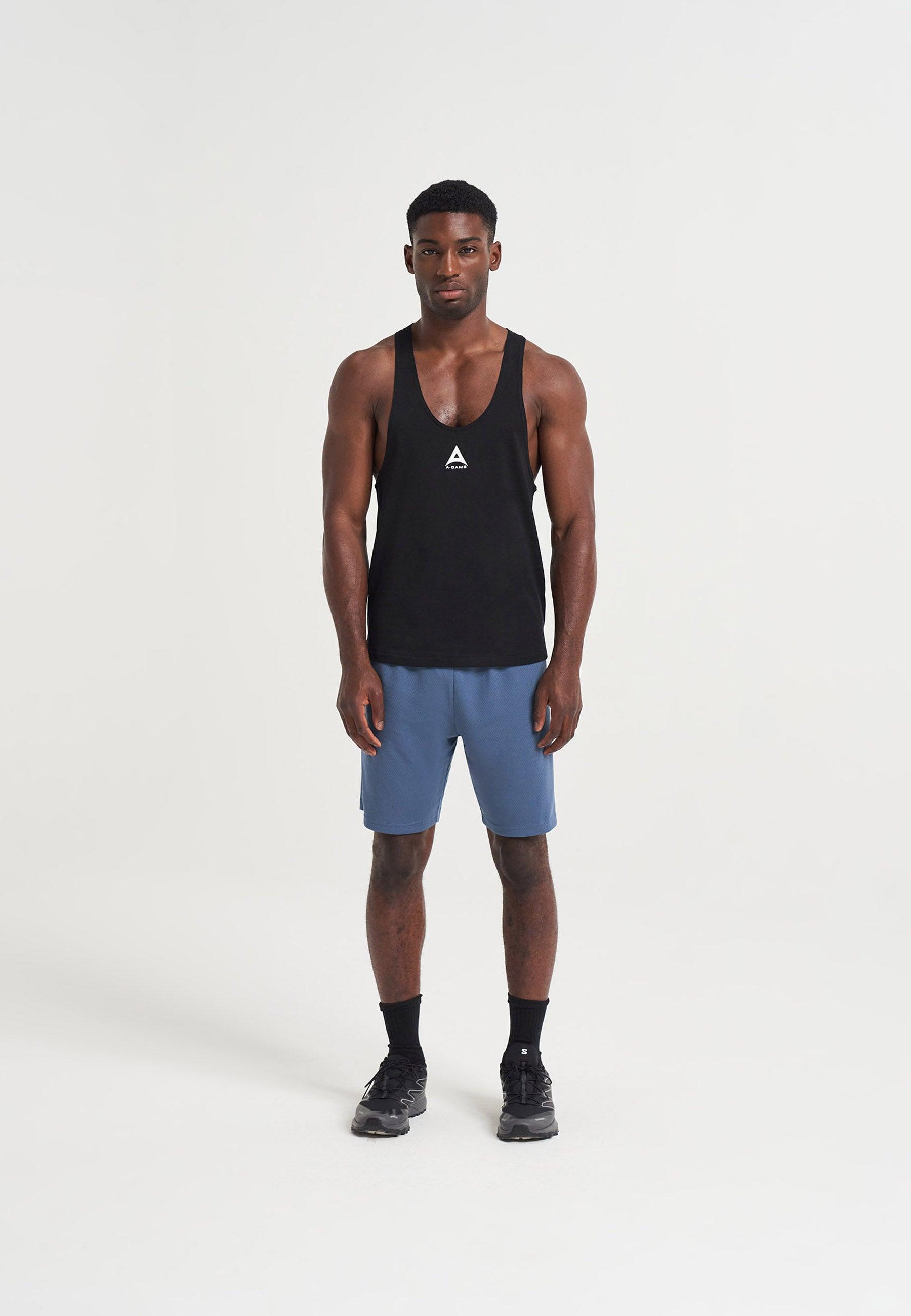 Gilet stringer da allenamento A-Game da uomo - nero