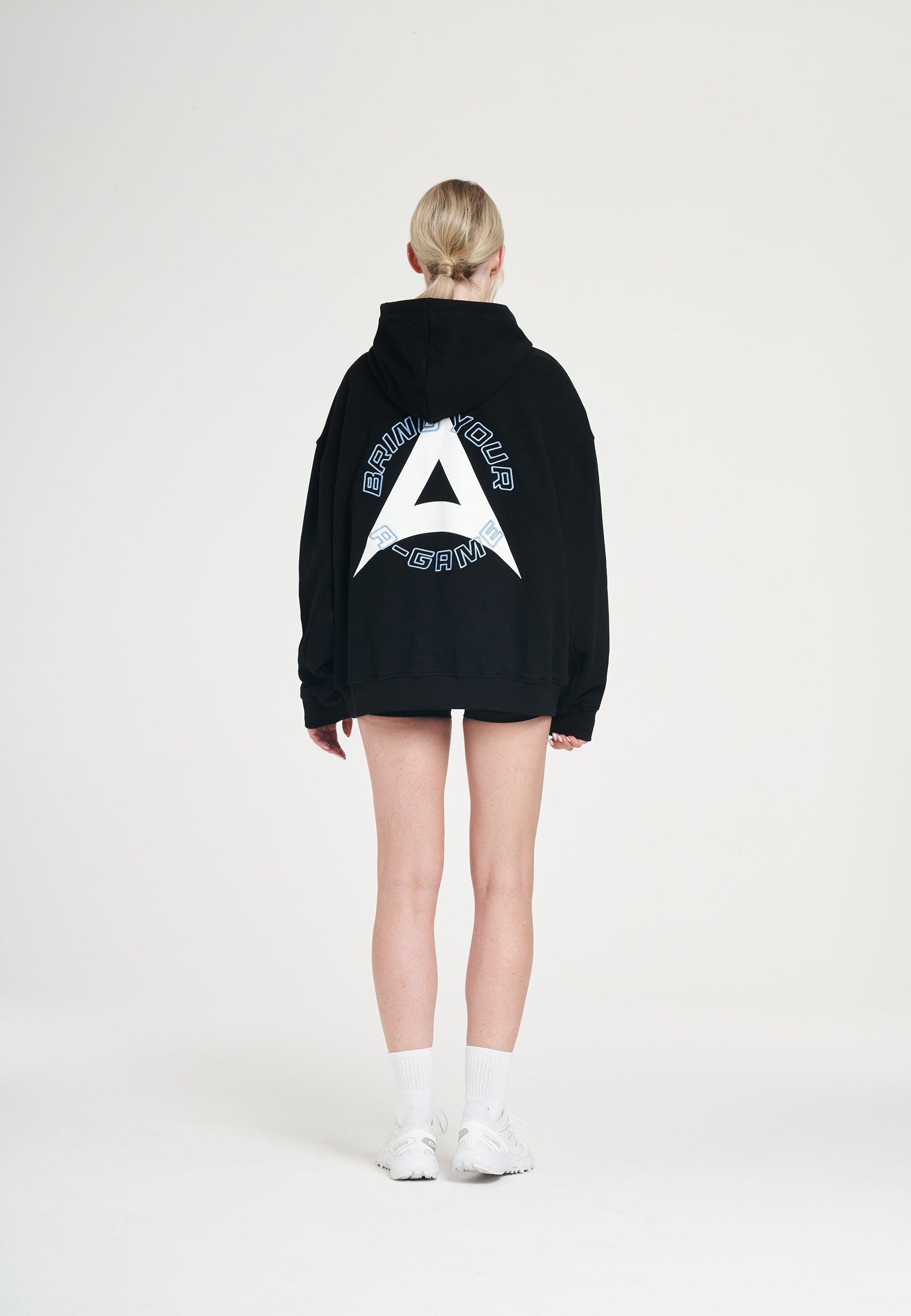 SWEAT À CAPUCHE GRAPHIQUE APPORTEZ VOTRE A-GAME POUR FEMMES - NOIR