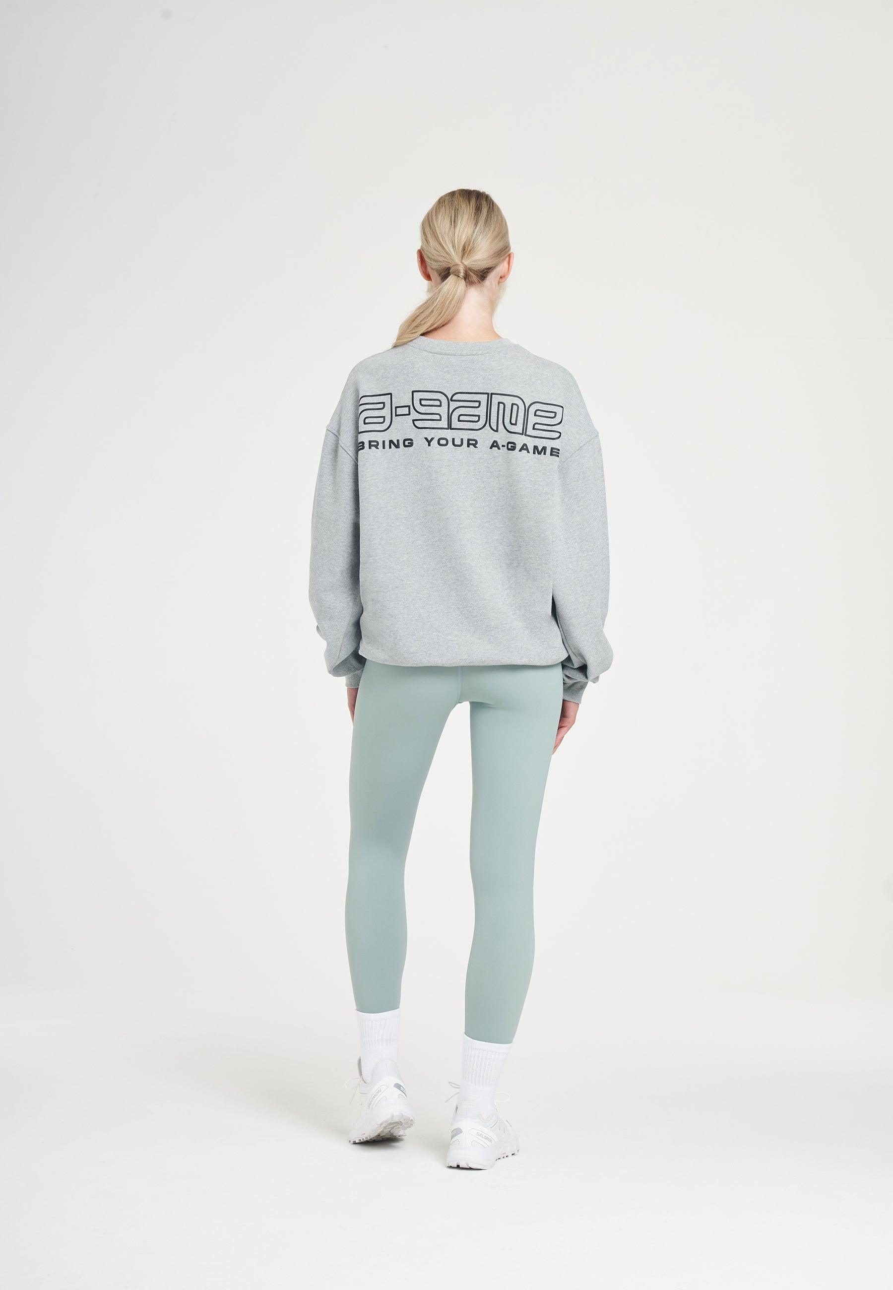 SWEAT-SHIRT GRAPHIQUE AVEC LOGO ICON A-GAME POUR FEMME - GRIS CHINÉ