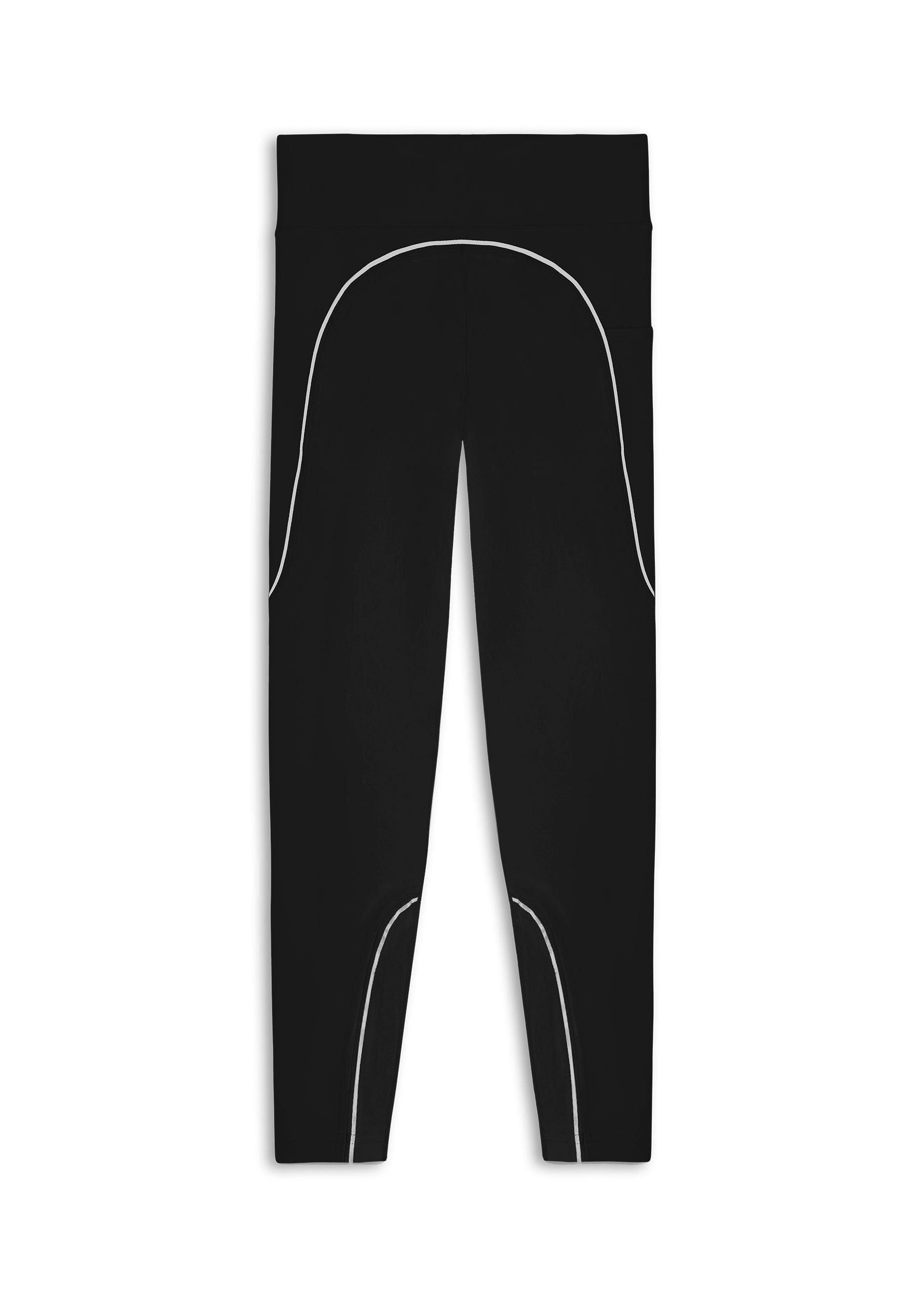 LEGGINGS DE RUNNING RÉFLÉCHISSANTS TAILLE HAUTE A-GAME FEMME - NOIR