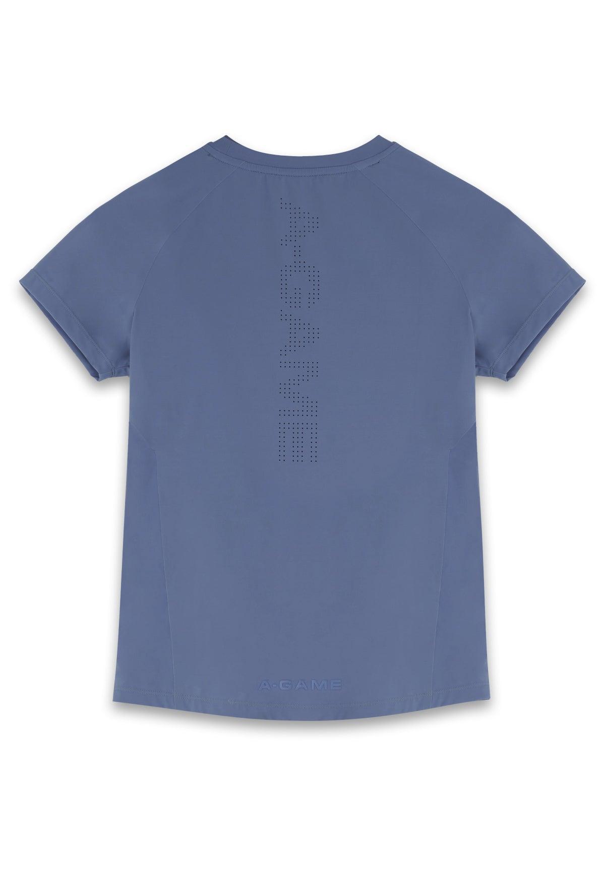 T-SHIRT D'ENTRAÎNEMENT À MANCHES COURTES A-GAME FEMME - BLEU